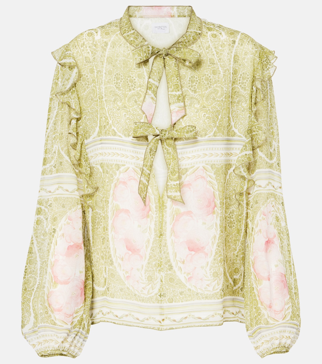 Blusa de georgette de seda estampada | Giambattista Valli