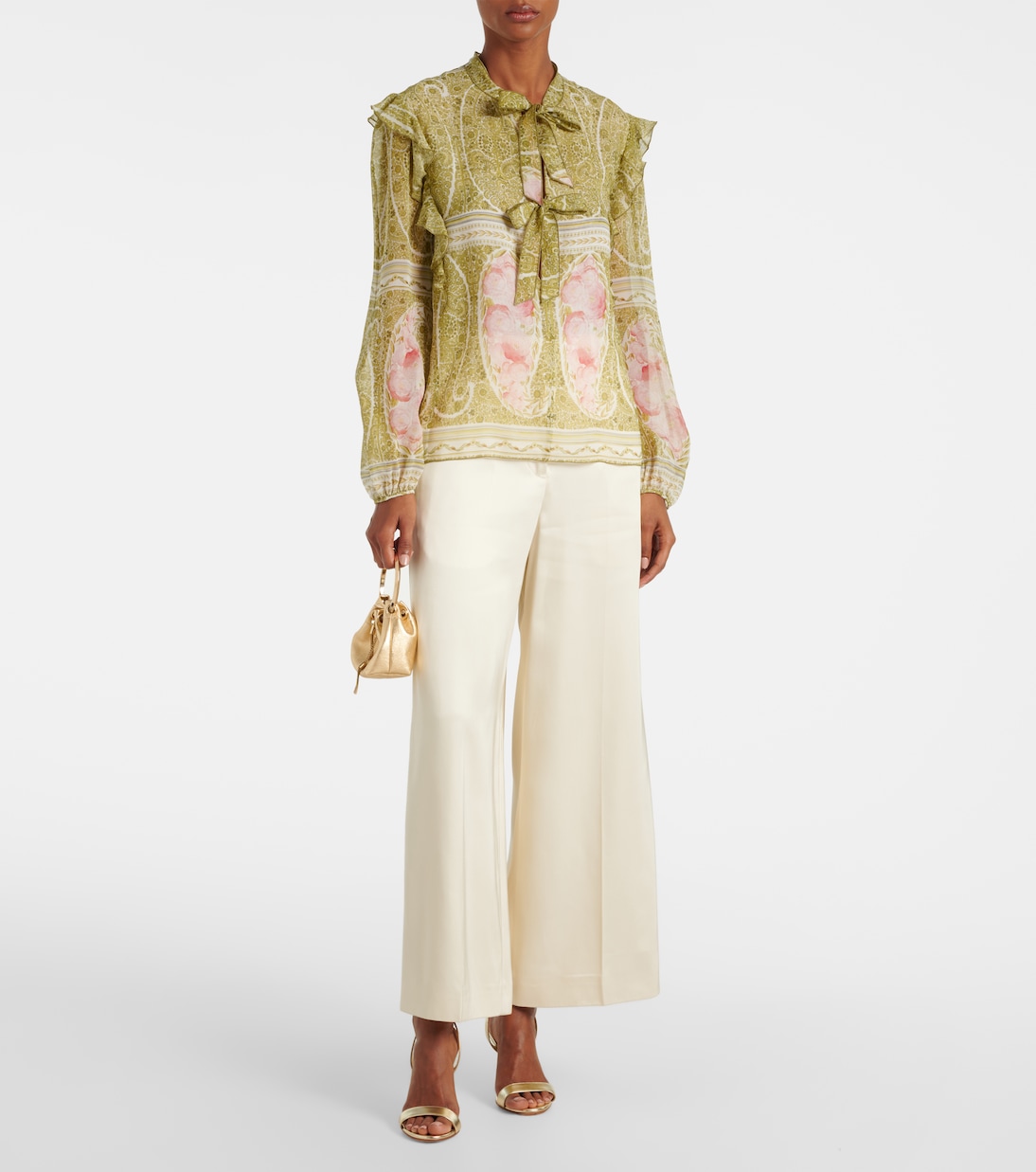 Blusa de georgette de seda estampada | Giambattista Valli