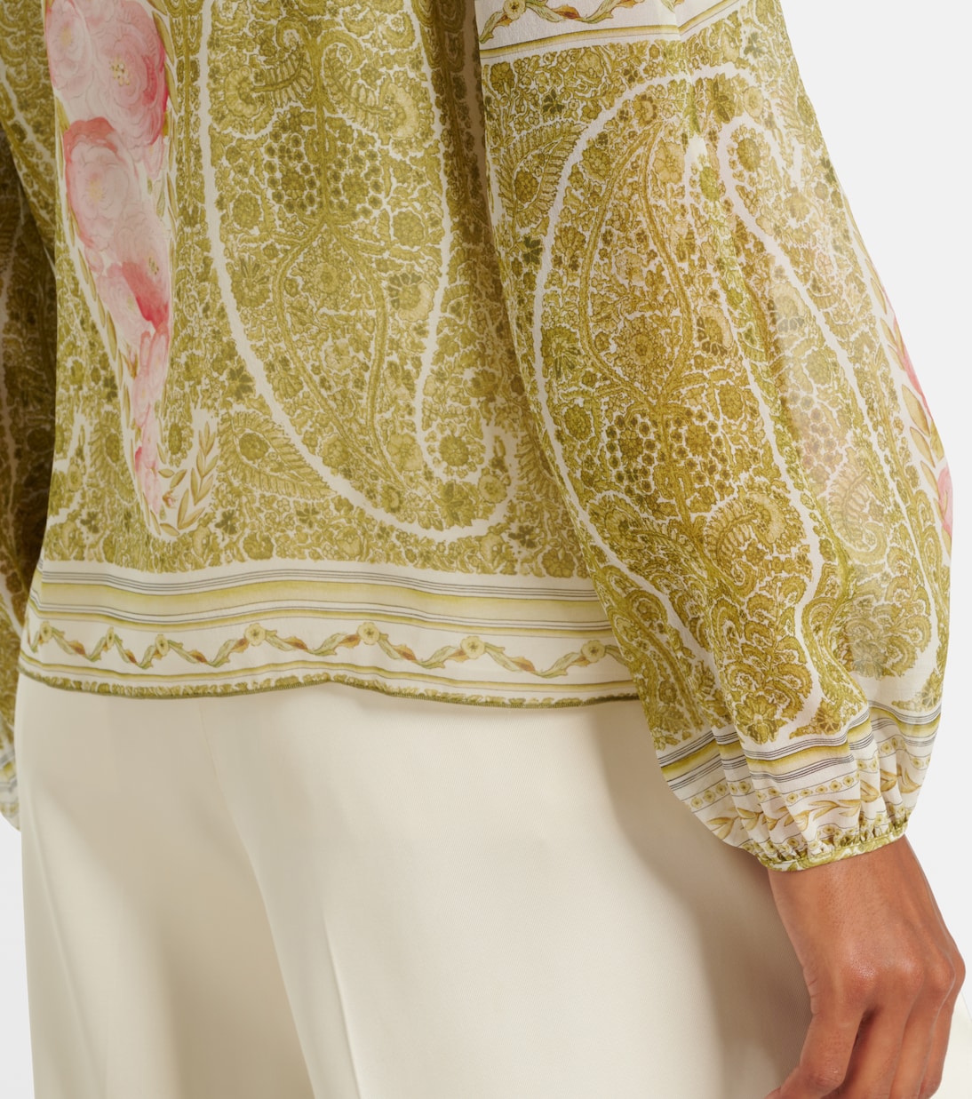 Blusa de georgette de seda estampada | Giambattista Valli