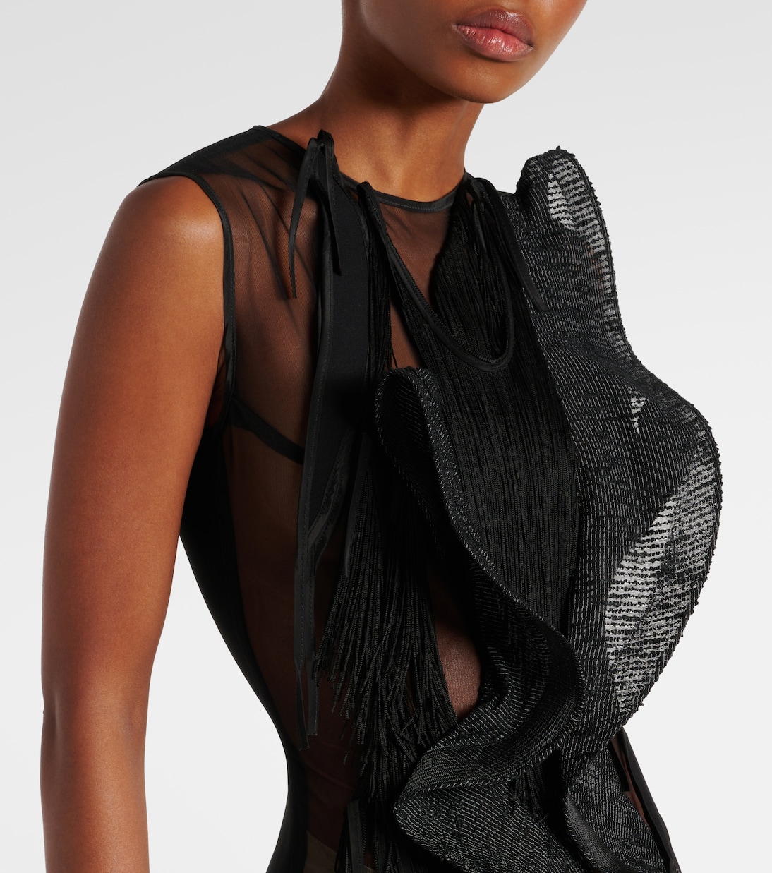 Vestido de fiesta Hedone con flecos | Maticevski