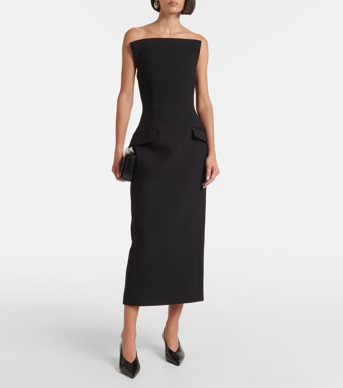 Vestido bustier de gabardina | Sportmax