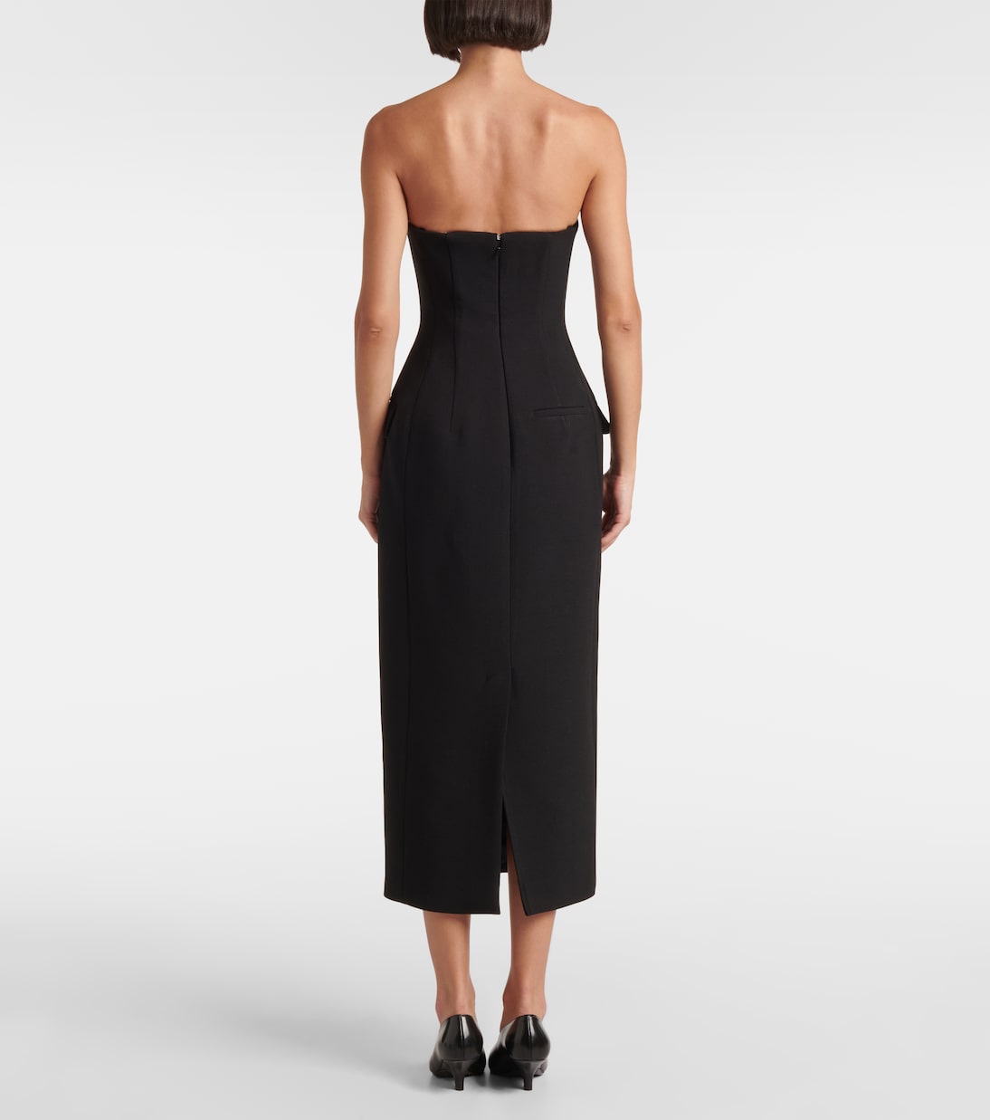 Vestido bustier de gabardina | Sportmax