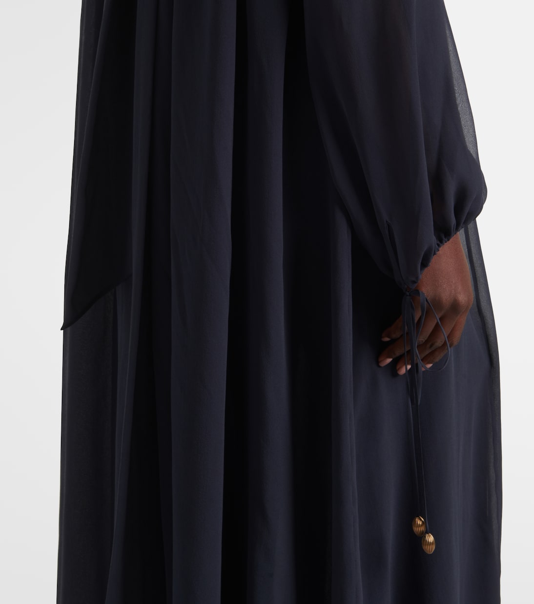 Vestido Largo de Seda Georgette de Chloé para Jóvenes Modernos