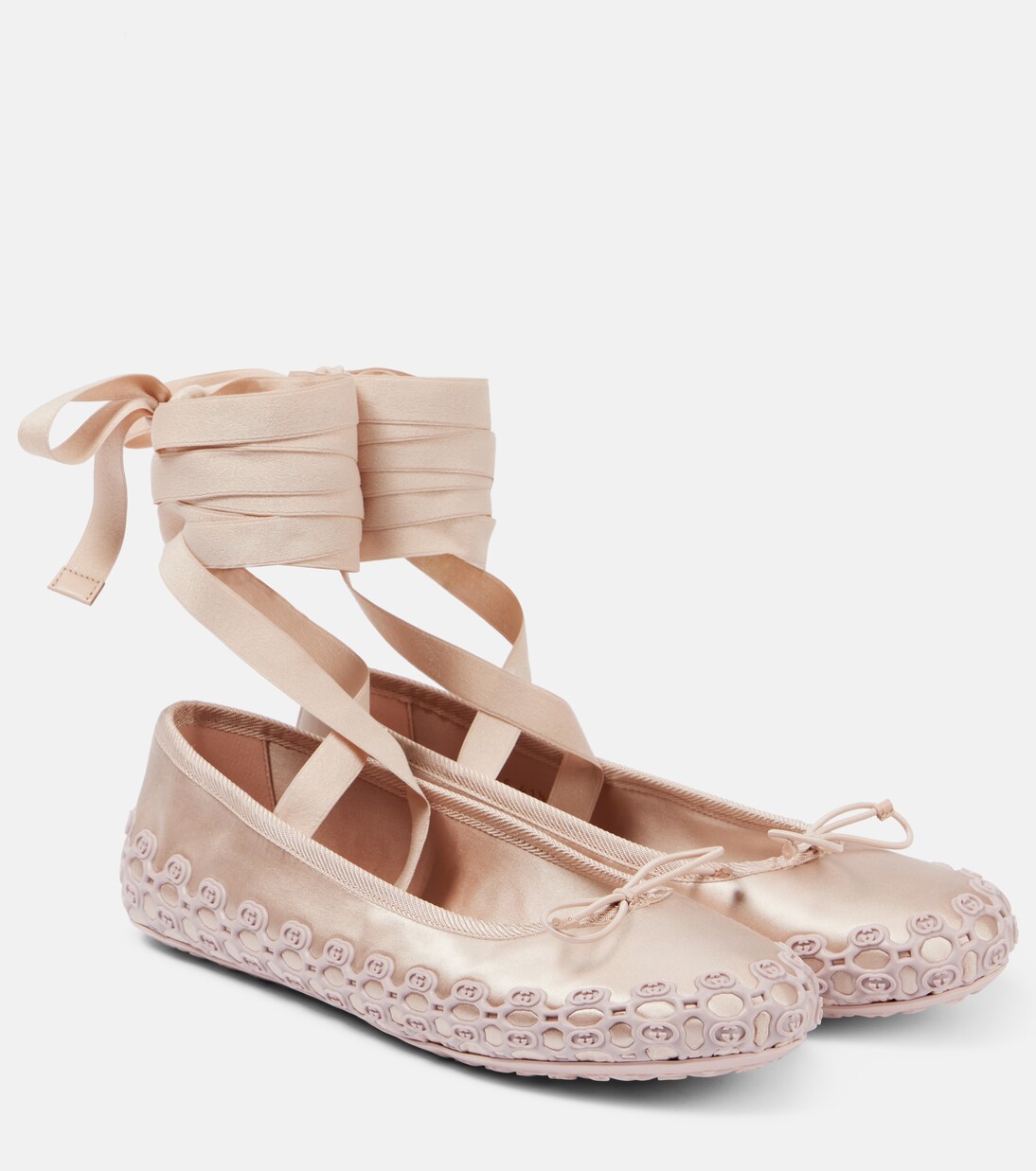 Scarpe ballerine GUCCI Cub3d in raso per uno stile giovane e trendy