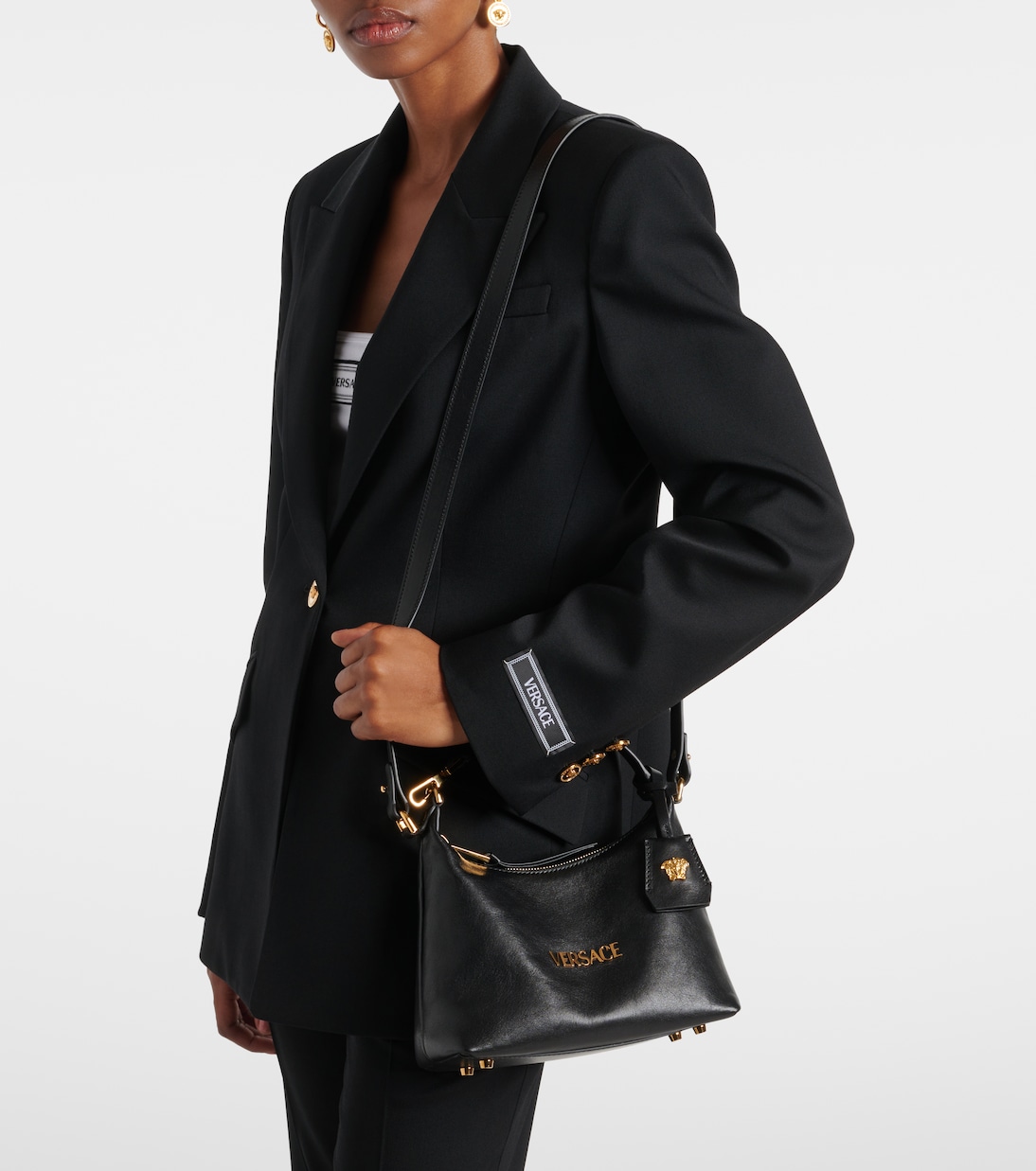 Borsa Tag Small in pelle | Versace