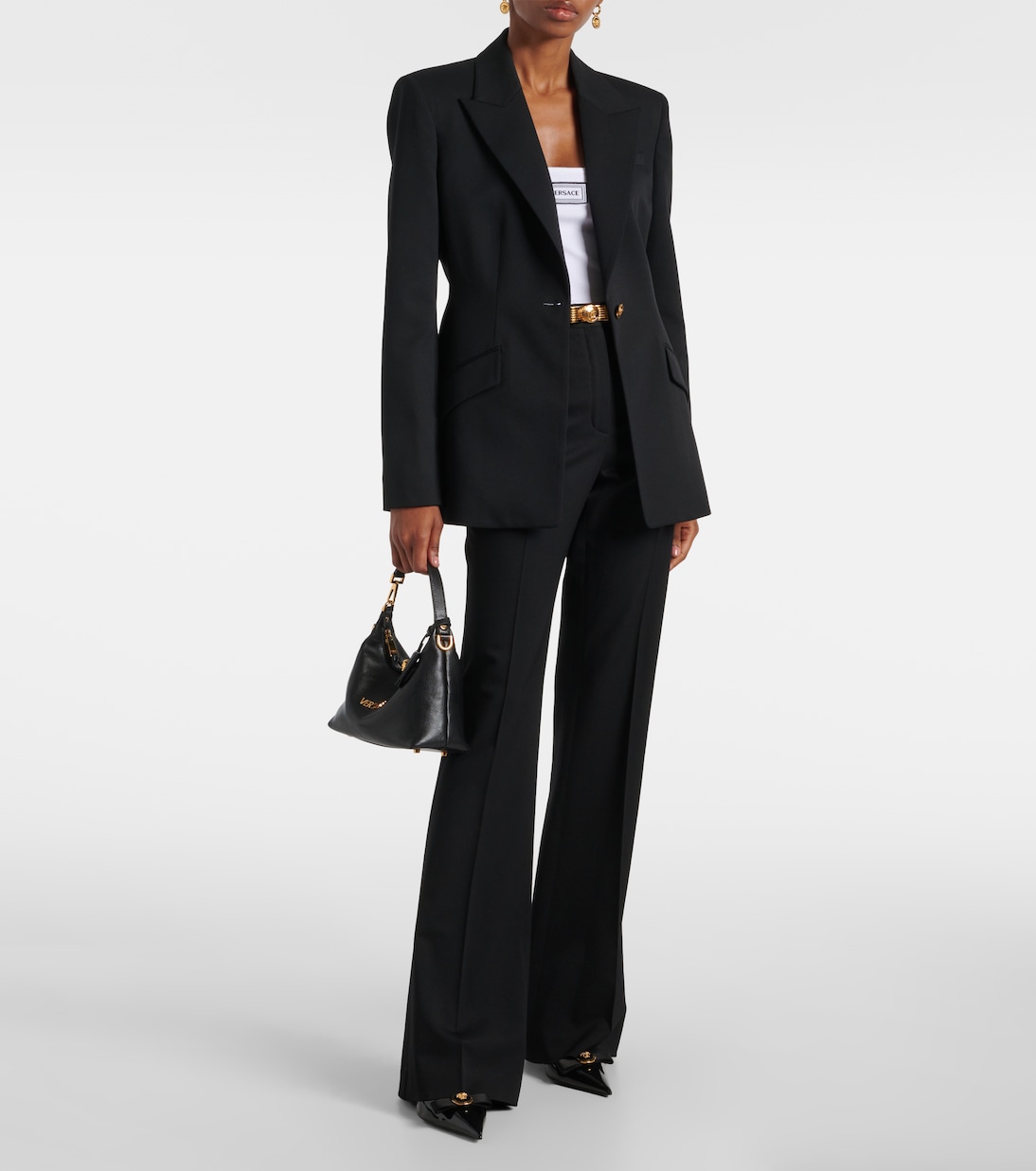 Borsa Tag Small in pelle | Versace