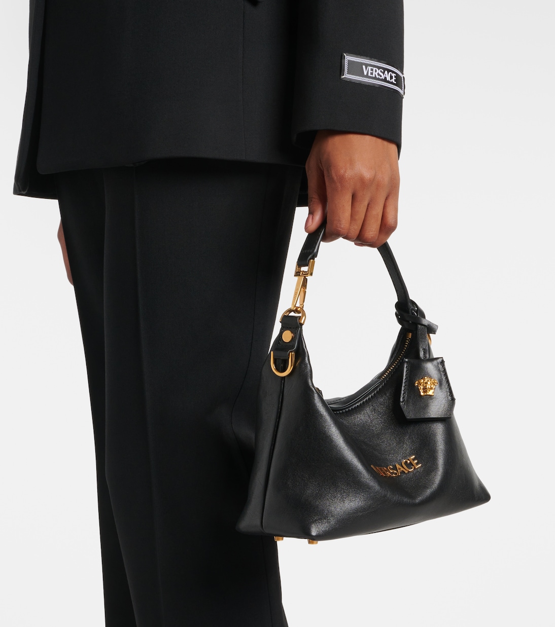 Borsa Tag Small in pelle | Versace
