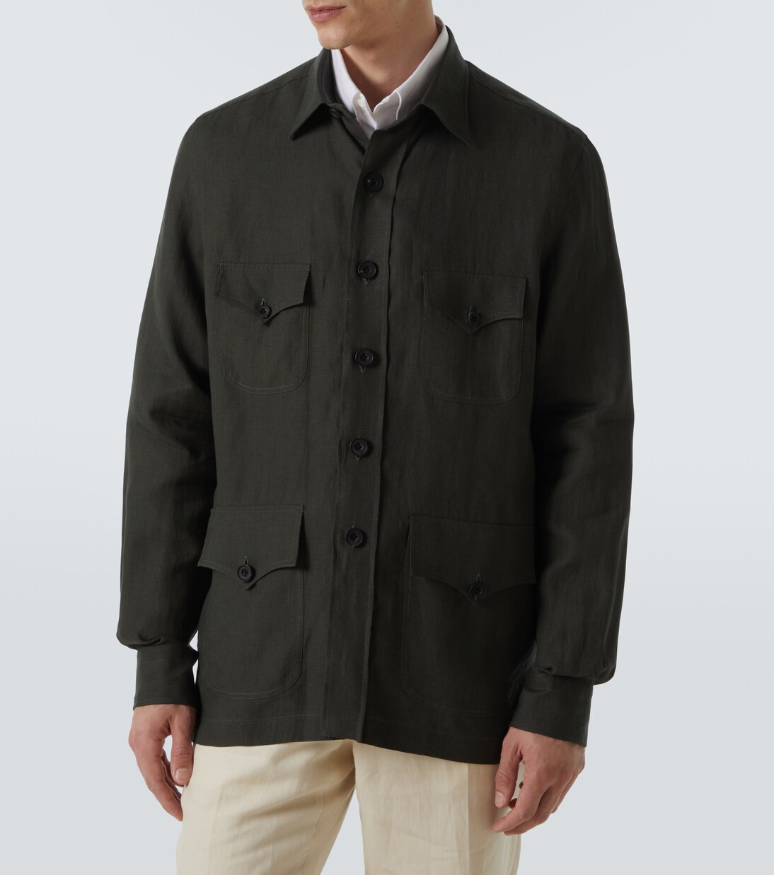 Safari linen jacket | Rubinacci
