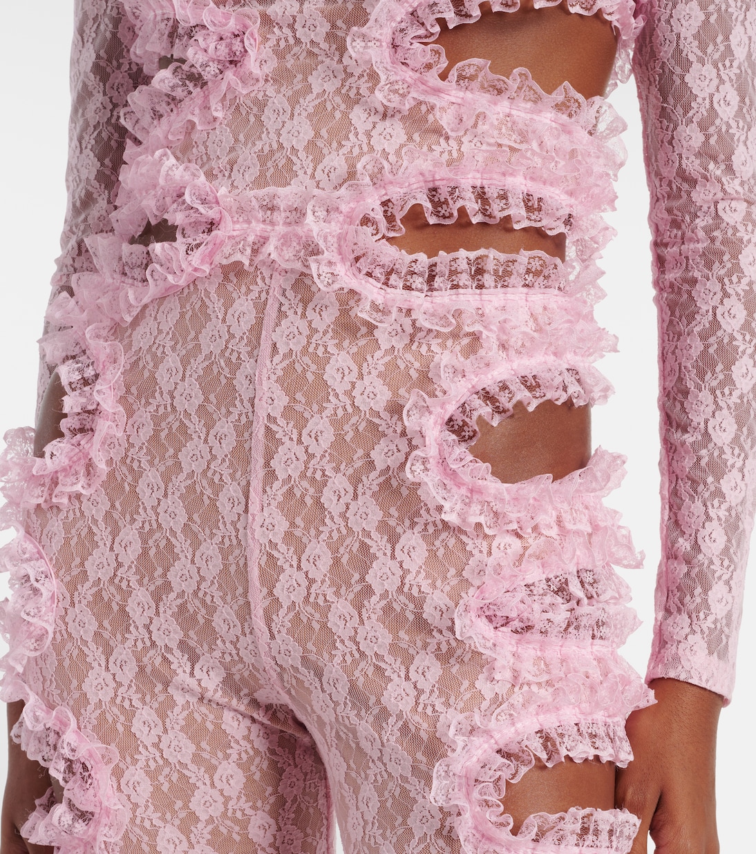 x Christopher Kane - Jumpsuit in pizzo con cut-out | Self-Portrait