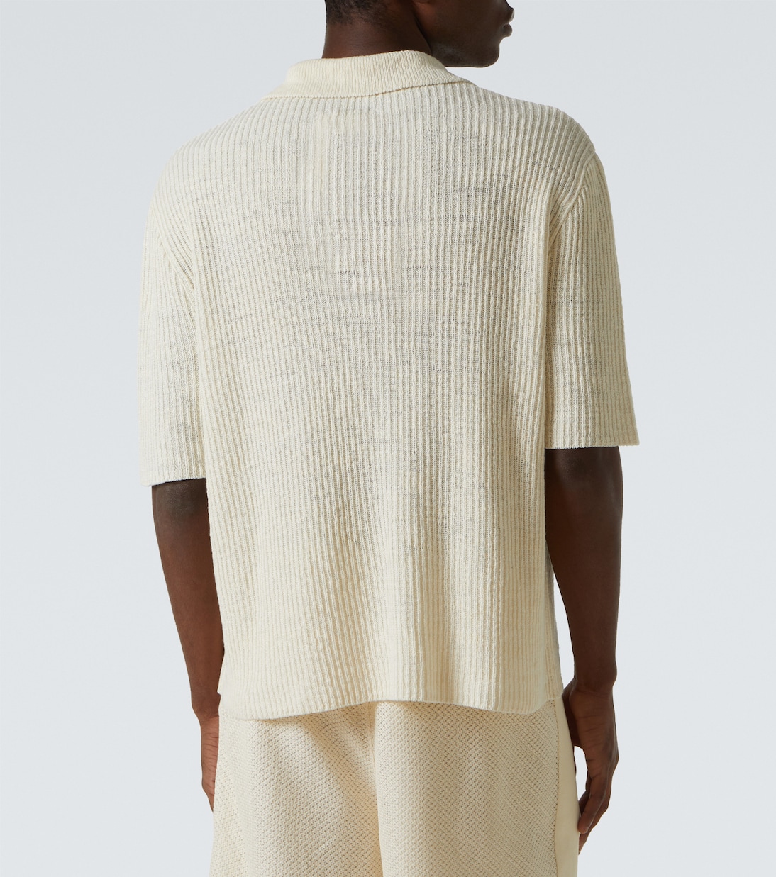 Napoli crocheted linen polo shirt | Le Kasha