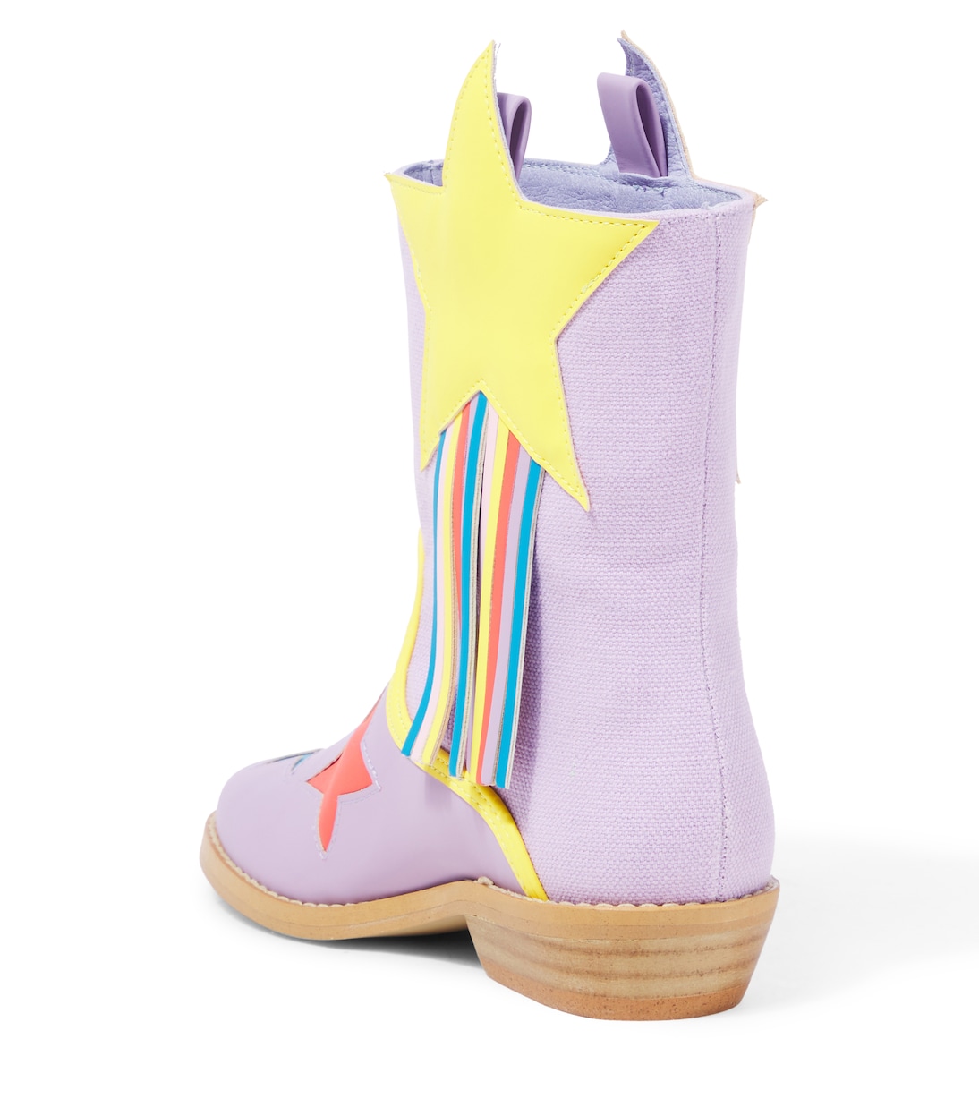 Botas cowboy de piel sintética con flecos | Stella McCartney Kids