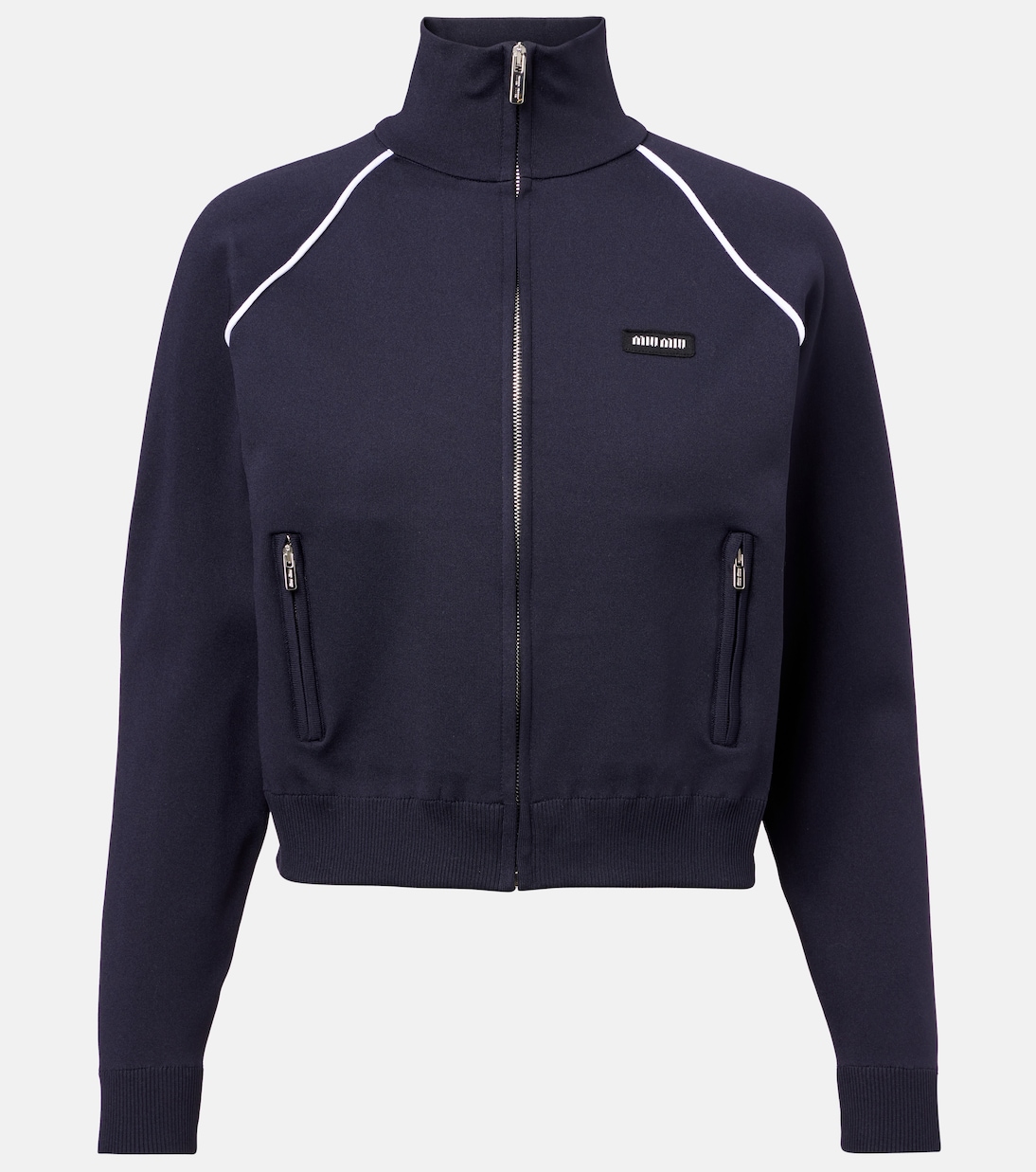 Felpa con zip e logo | Miu Miu