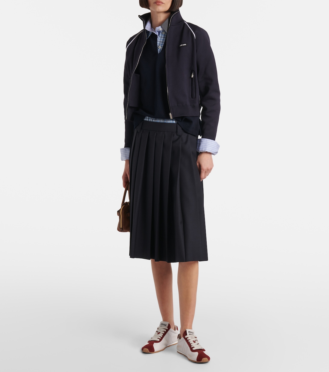 Felpa con zip e logo | Miu Miu