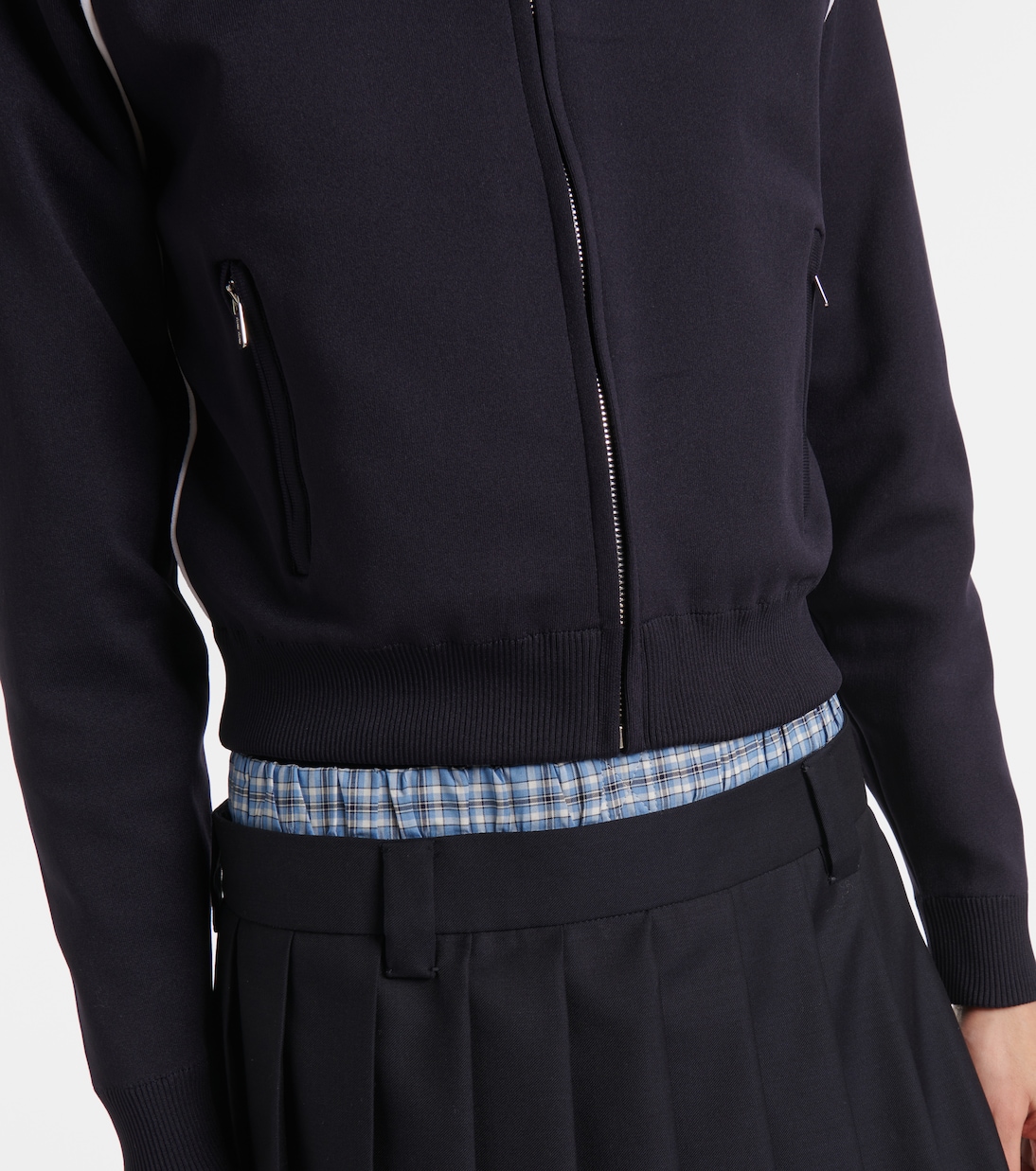 Felpa con zip e logo | Miu Miu