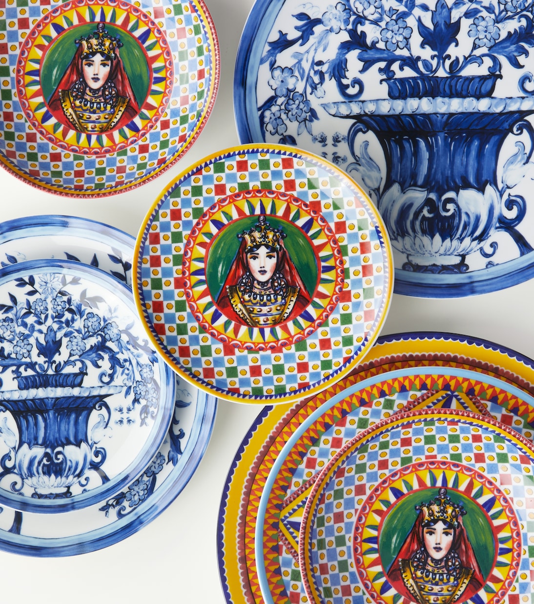Carretto Siciliano set of 2 dinner plates | Dolce&Gabbana Casa