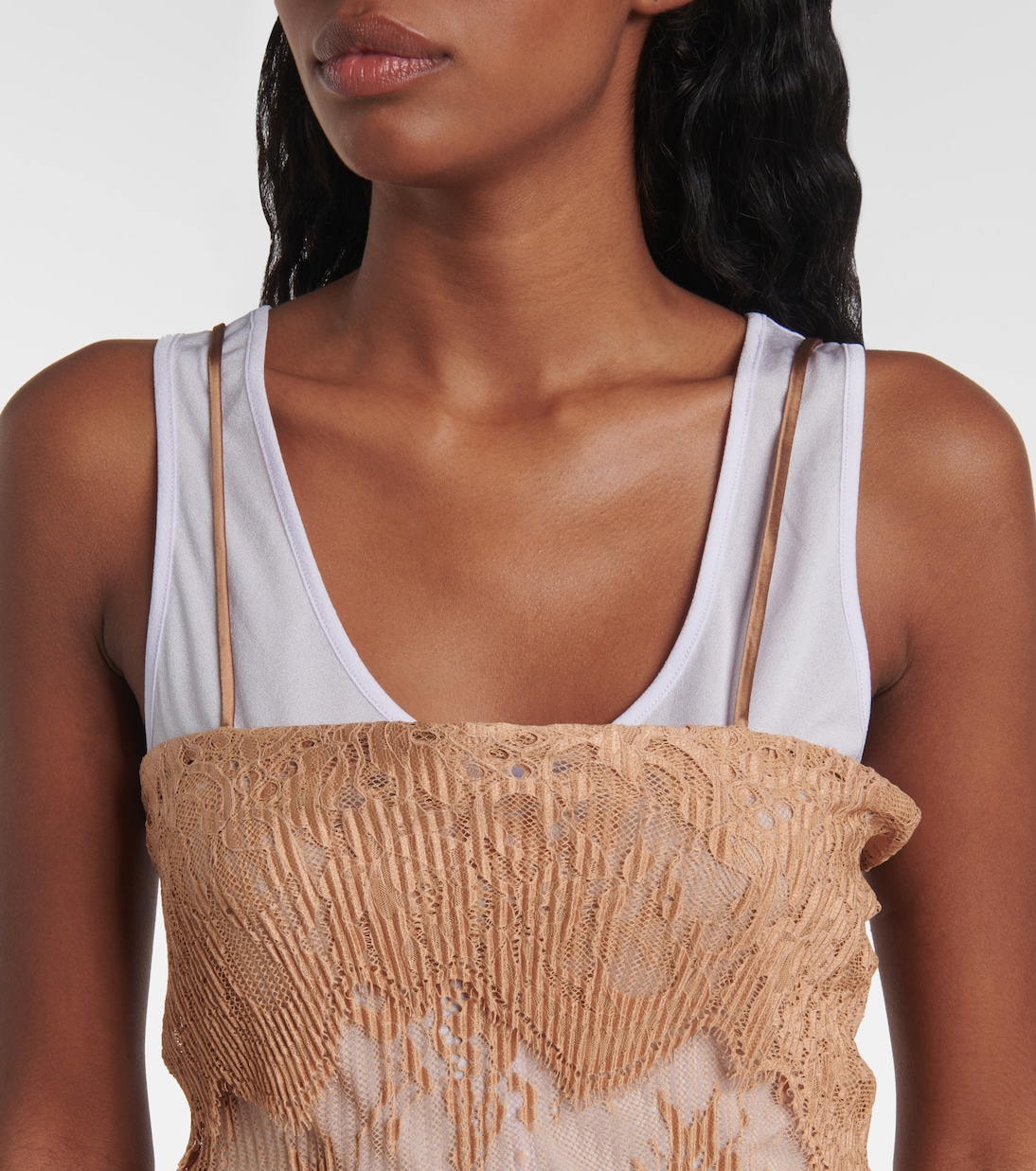 Top in jersey e pizzo | Jacques Wei