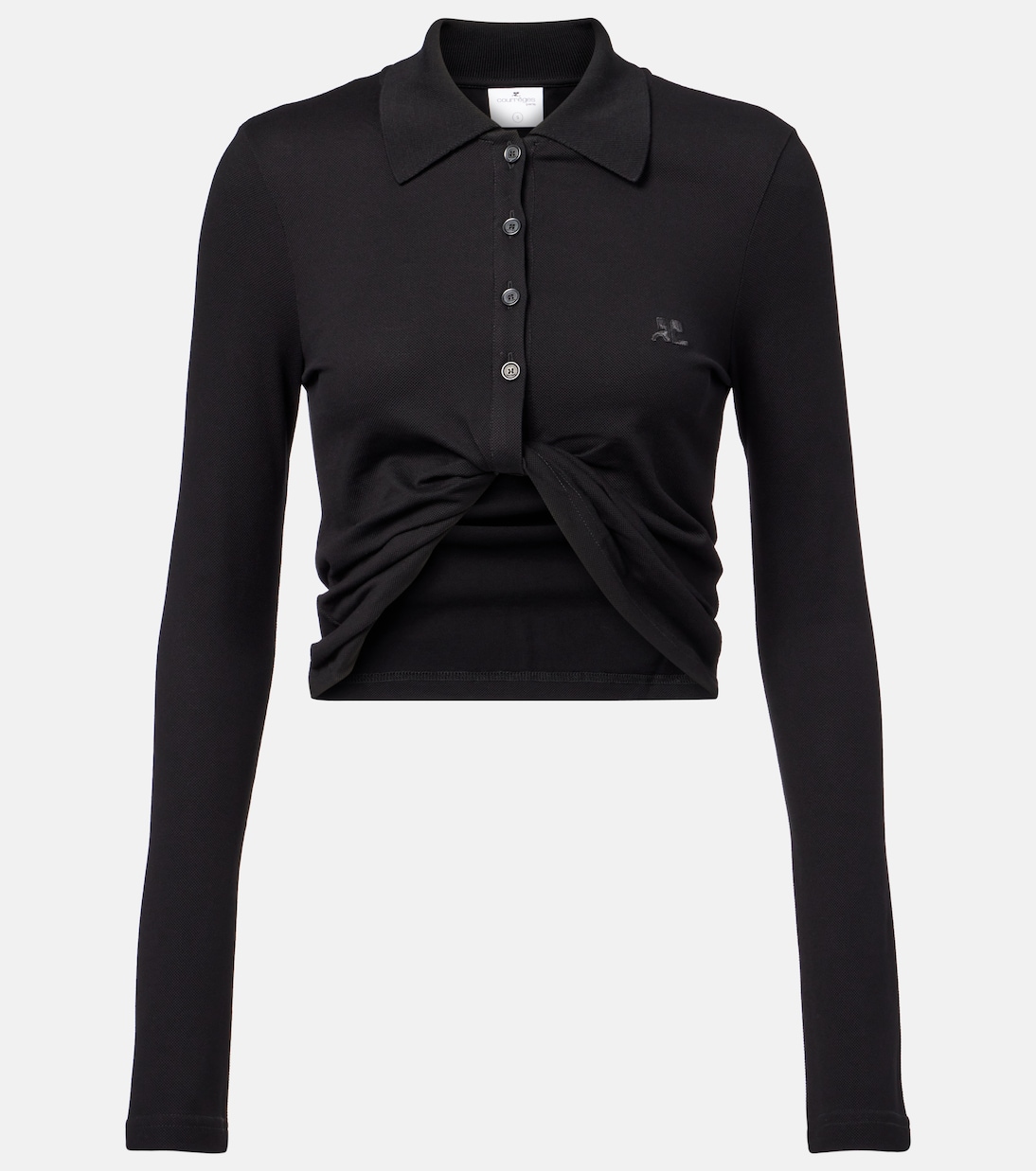 Polo raccourci en coton | Courrèges