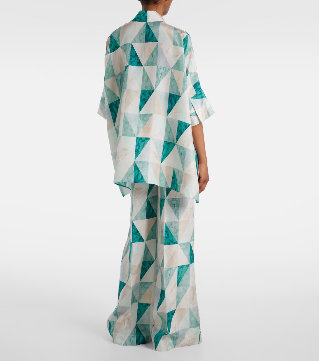 Camicia oversize Arcole in seta con stampa | Joseph