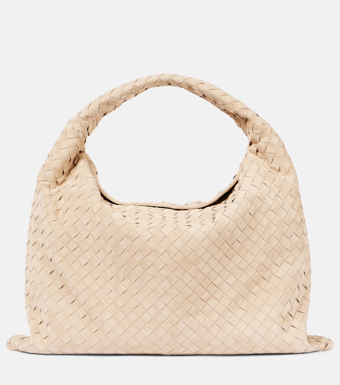 Hop Large Intrecciato suede shoulder bag | Bottega Veneta