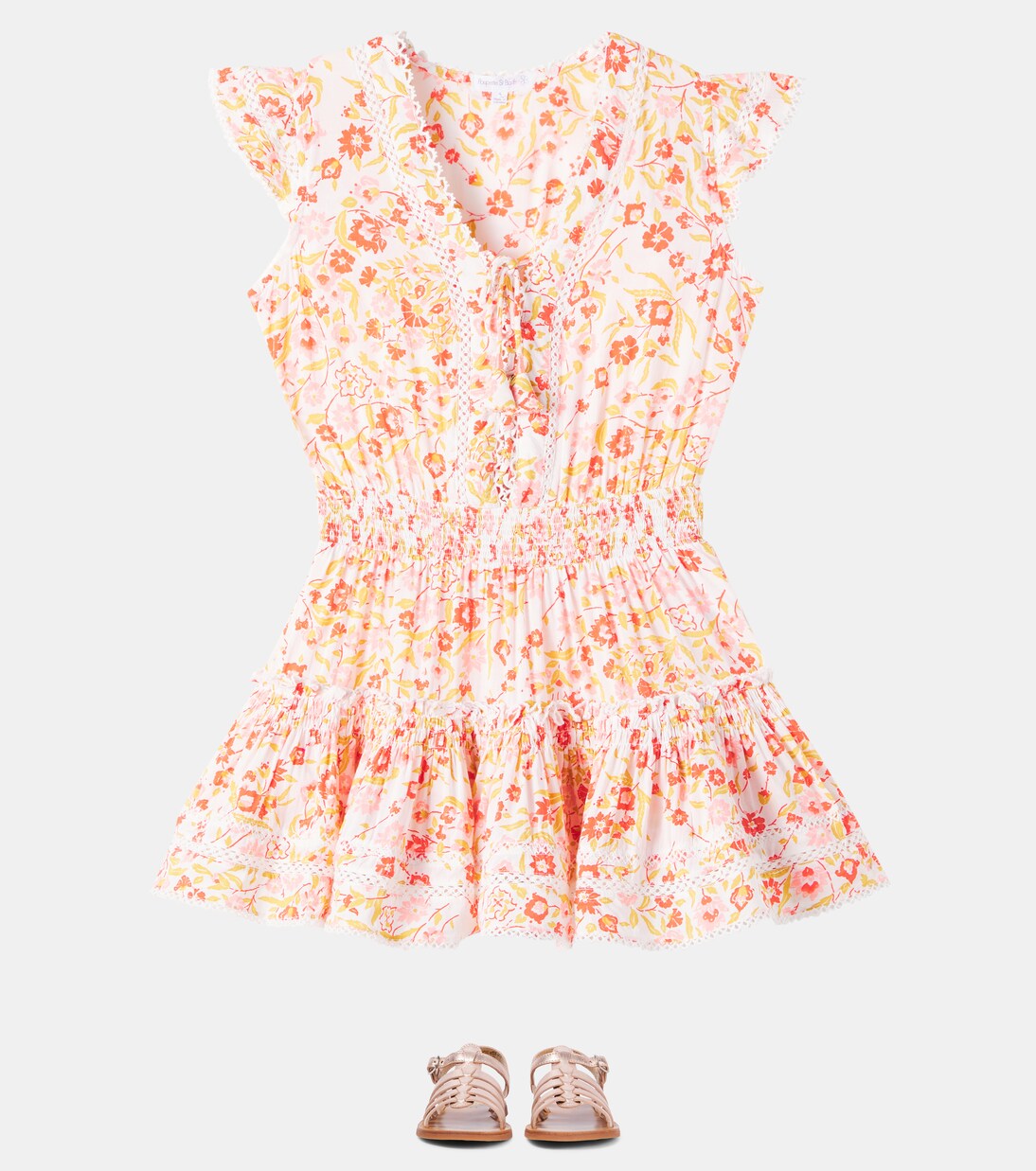 Anais gathered floral dress | Poupette St Barth Kids