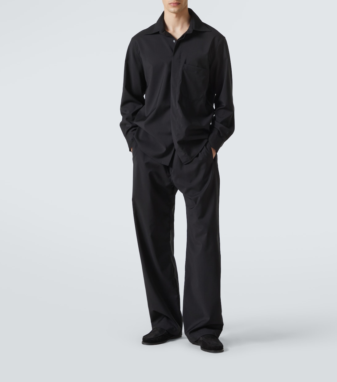 Wool wide-leg pants | Saman Amel