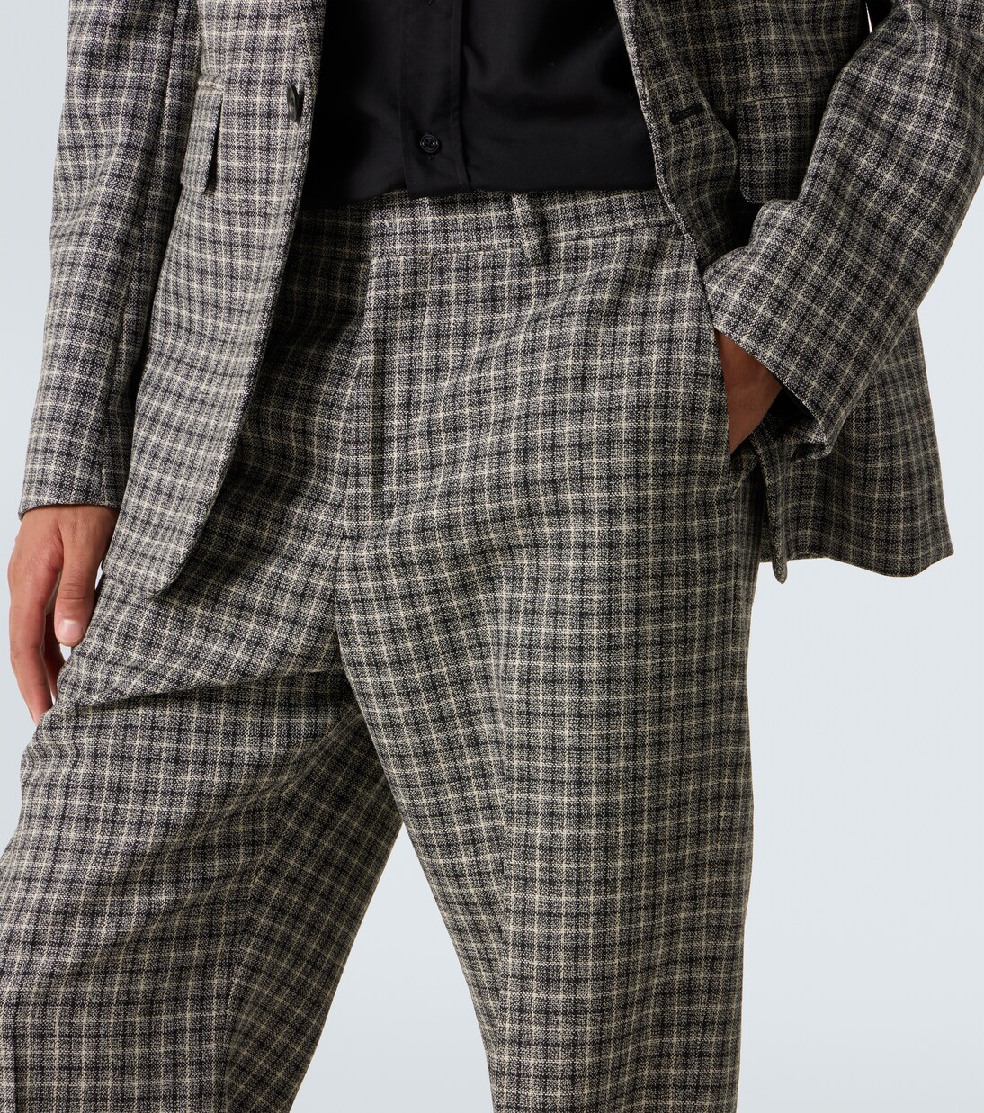 Checked wool straight pants | Acne Studios
