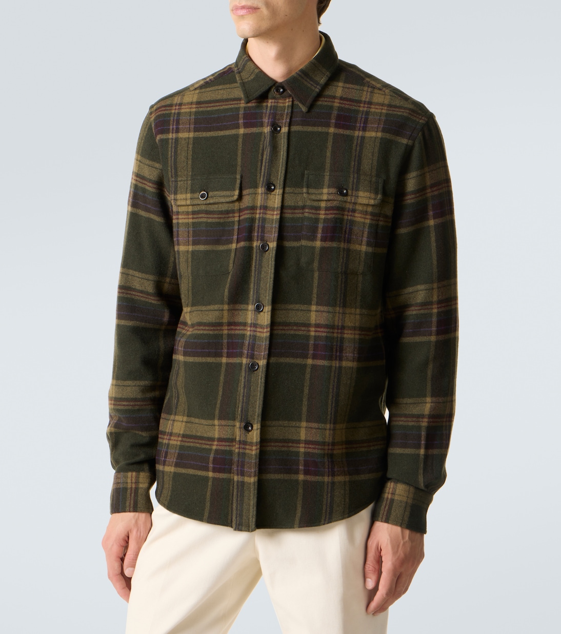 Camisa de cachemir a cuadros | Ralph Lauren Purple Label