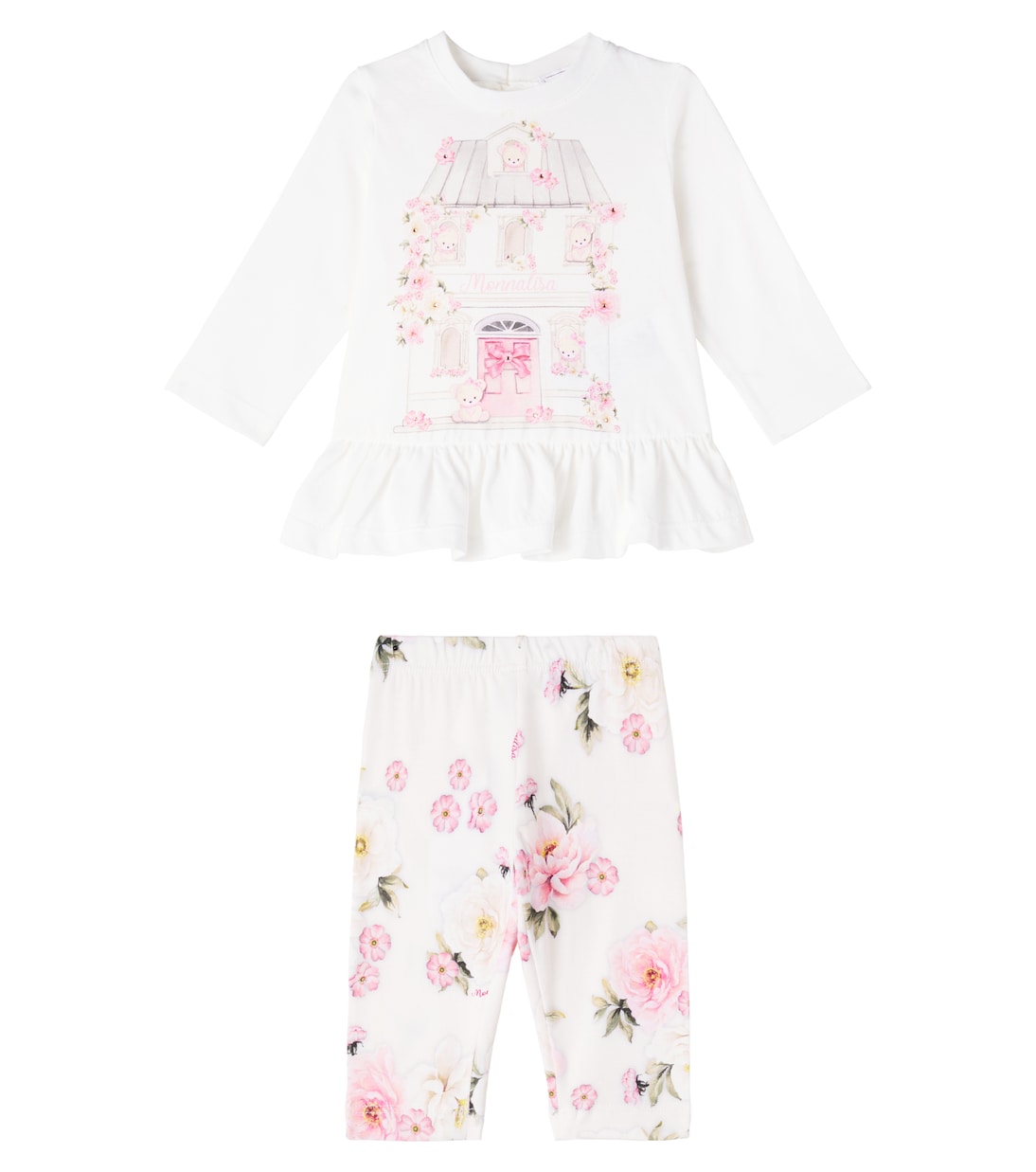 Baby Set aus Longsleeve und Leggings | Monnalisa