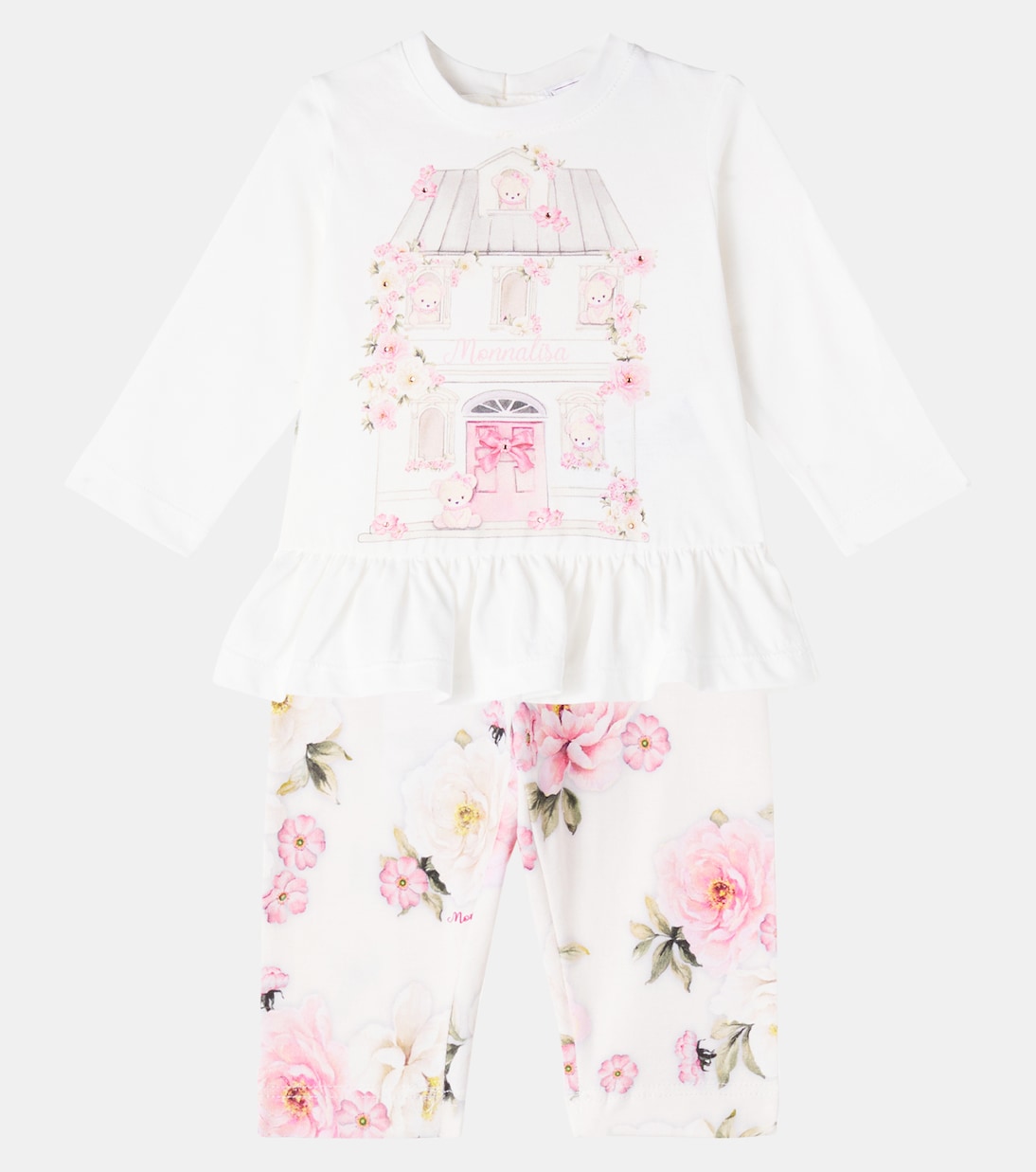 Baby Set aus Longsleeve und Leggings | Monnalisa