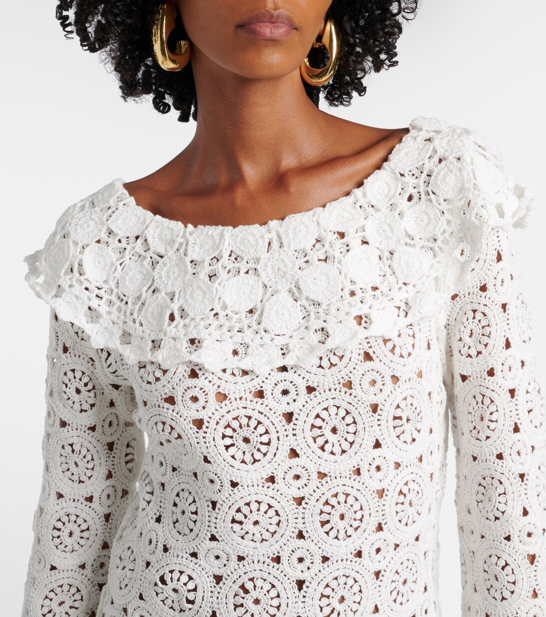 Envalira cotton crochet minidress | Rixo