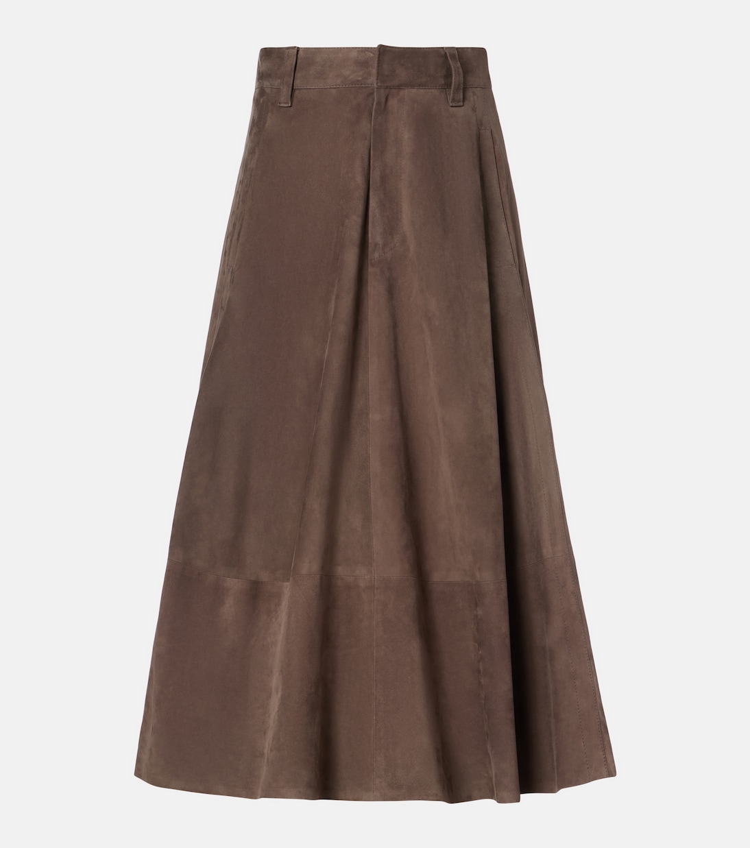 Suede midi skirt | Brunello Cucinelli