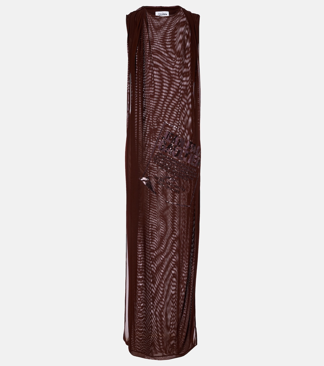 Maxikleid aus Tüll mit Pailletten | Jean Paul Gaultier