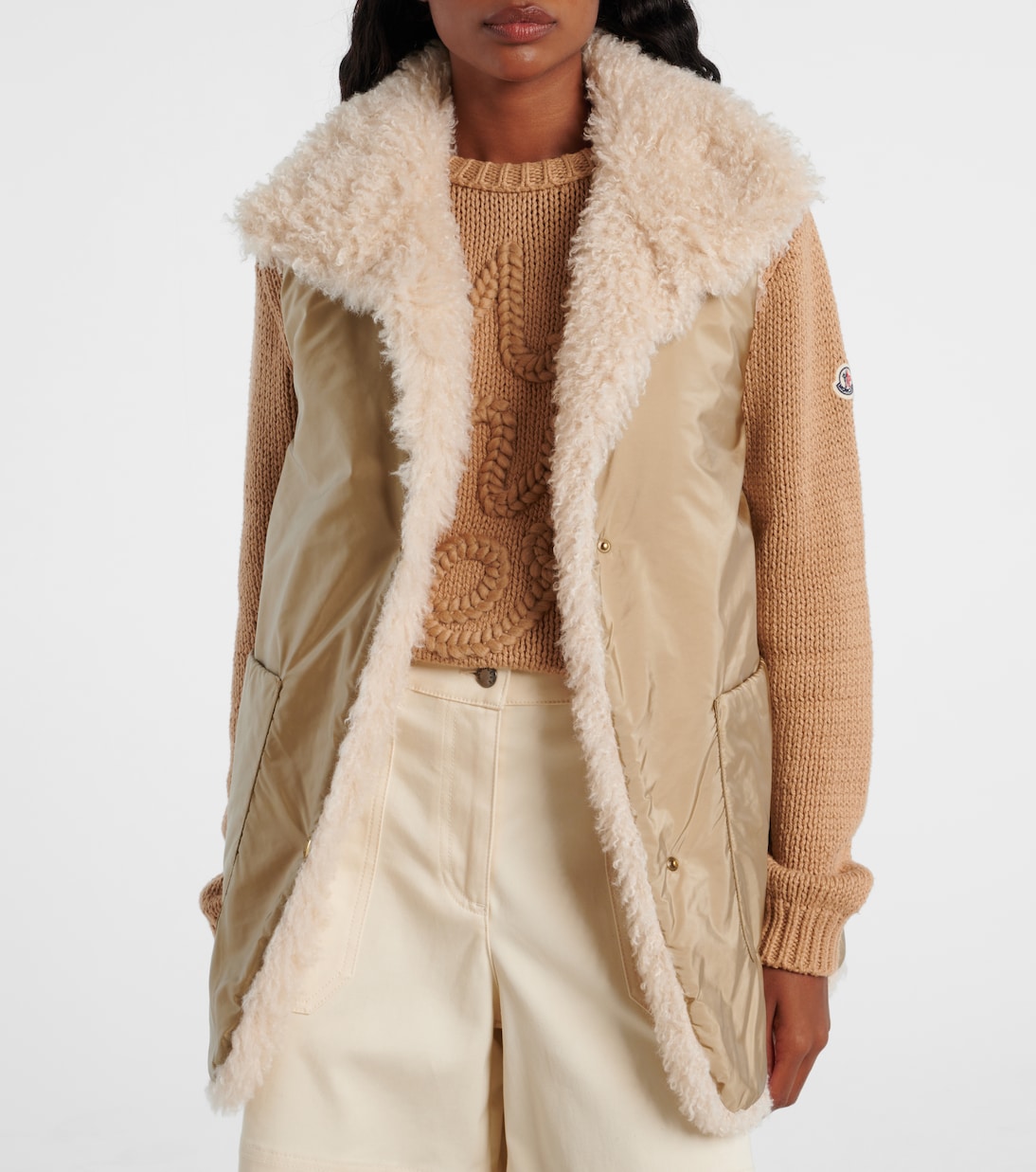 Daunenjacke Voue mit Faux Shearling | Moncler