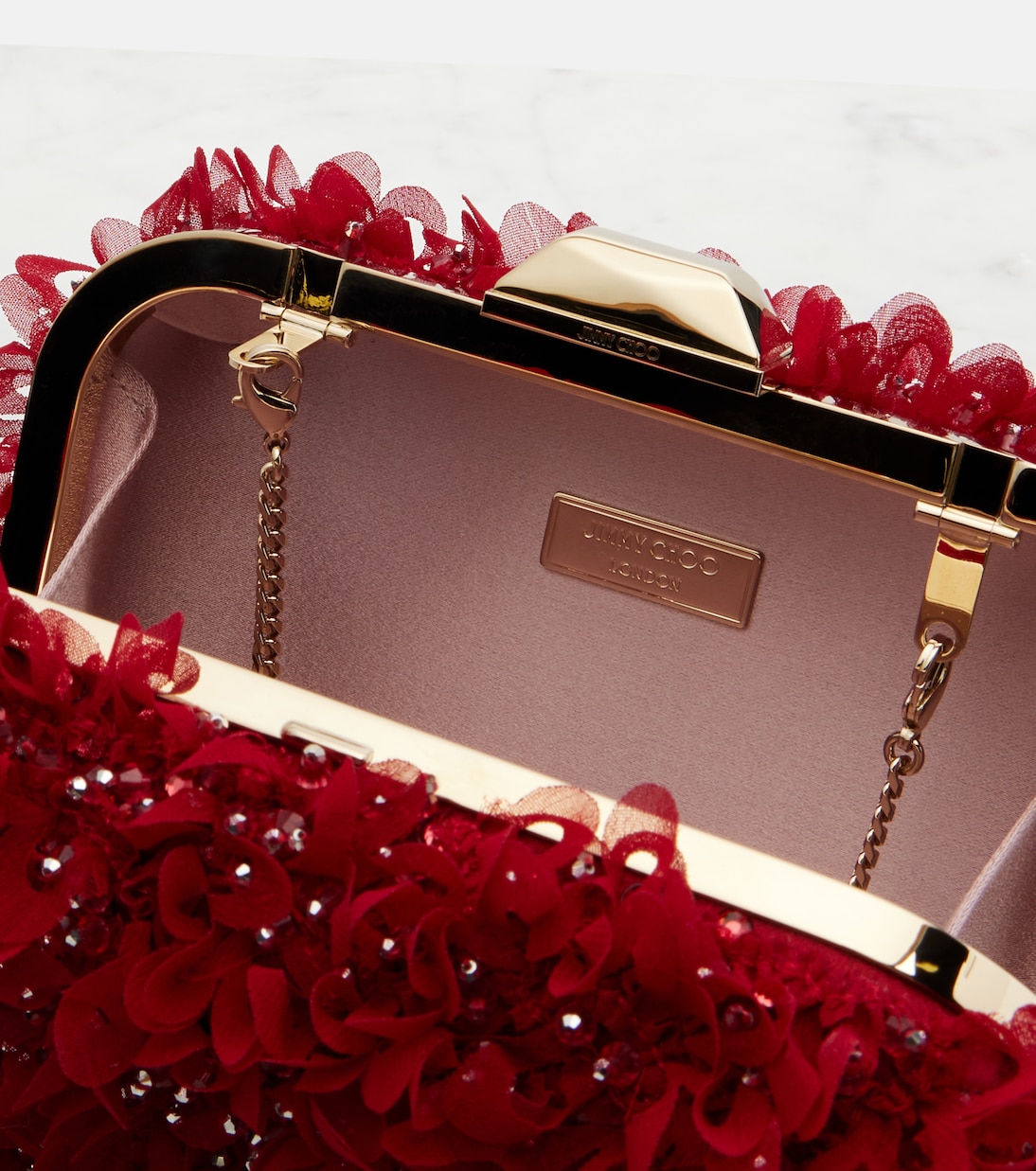 Cloud embellished satin clutch | Jimmy Choo