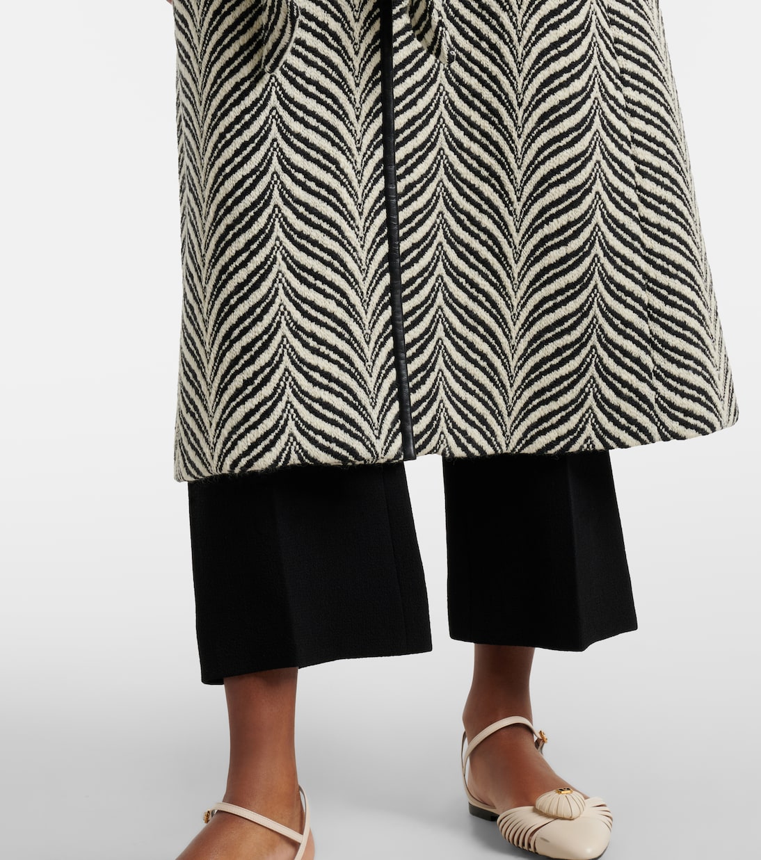 Cappotto VGold in misto lana con shearling | Valentino