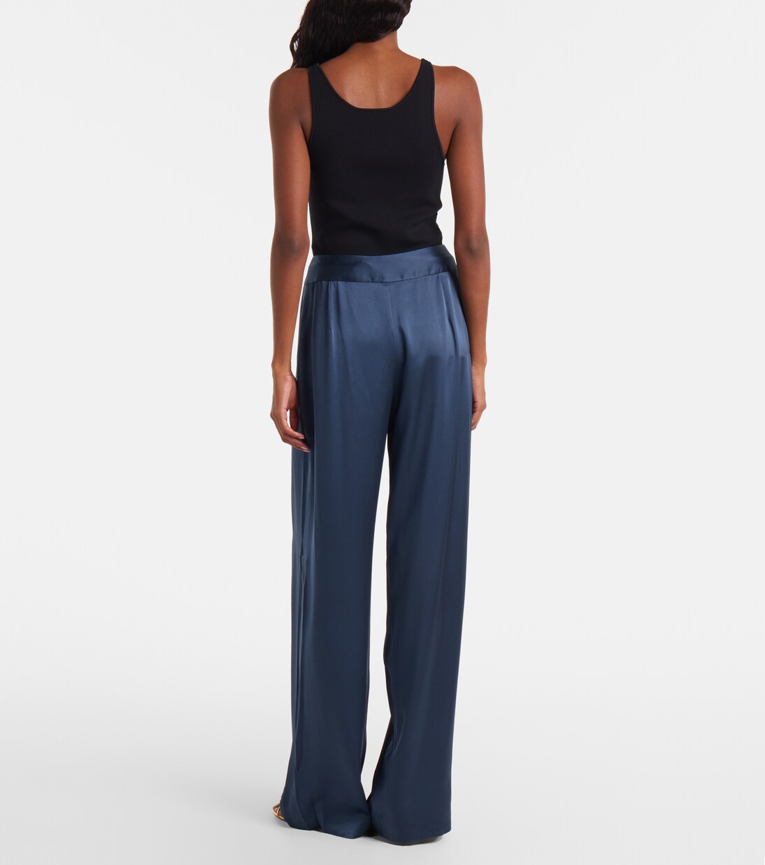High-rise silk wide-leg pants | The Sei