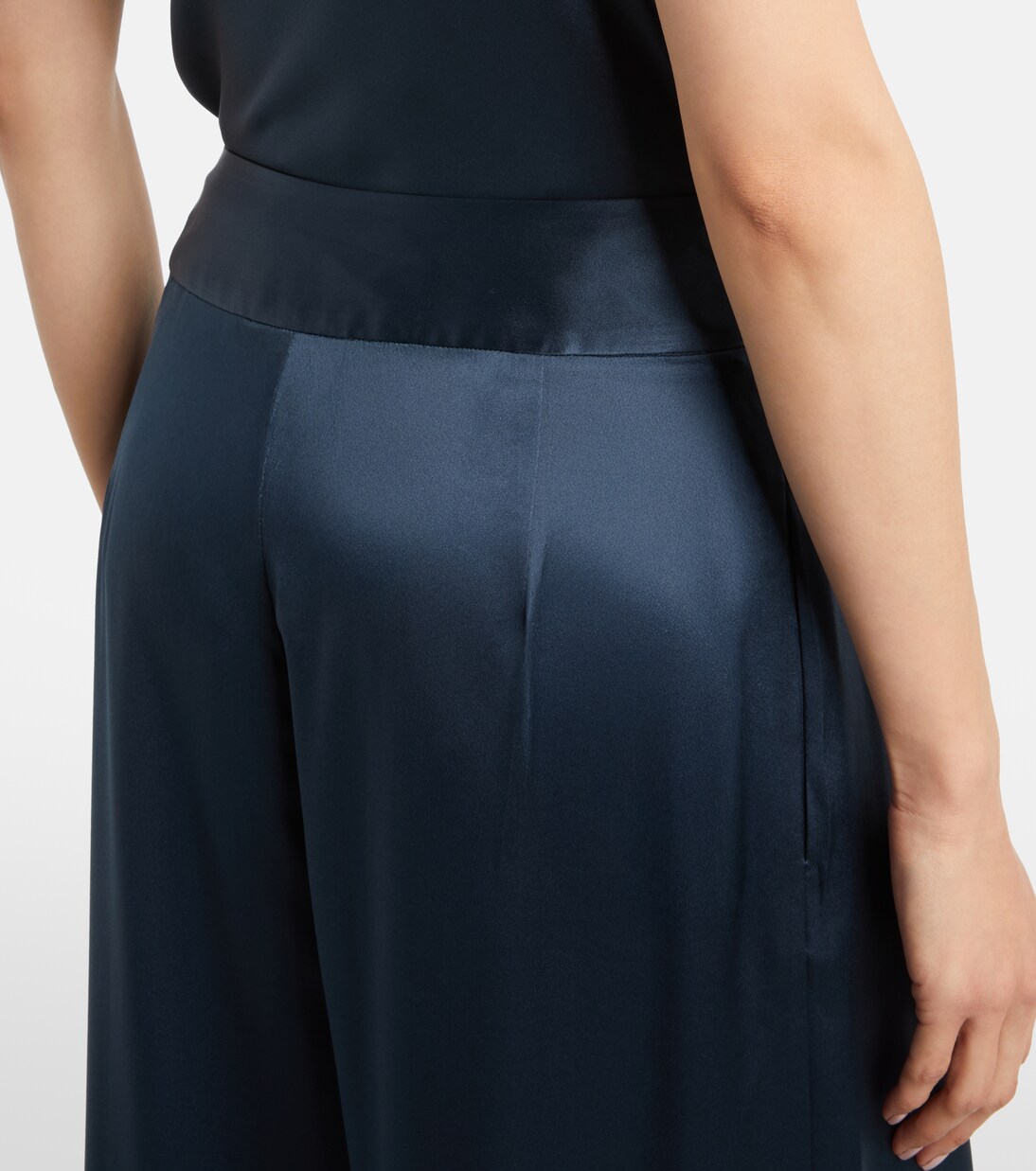 High-rise silk wide-leg pants | The Sei