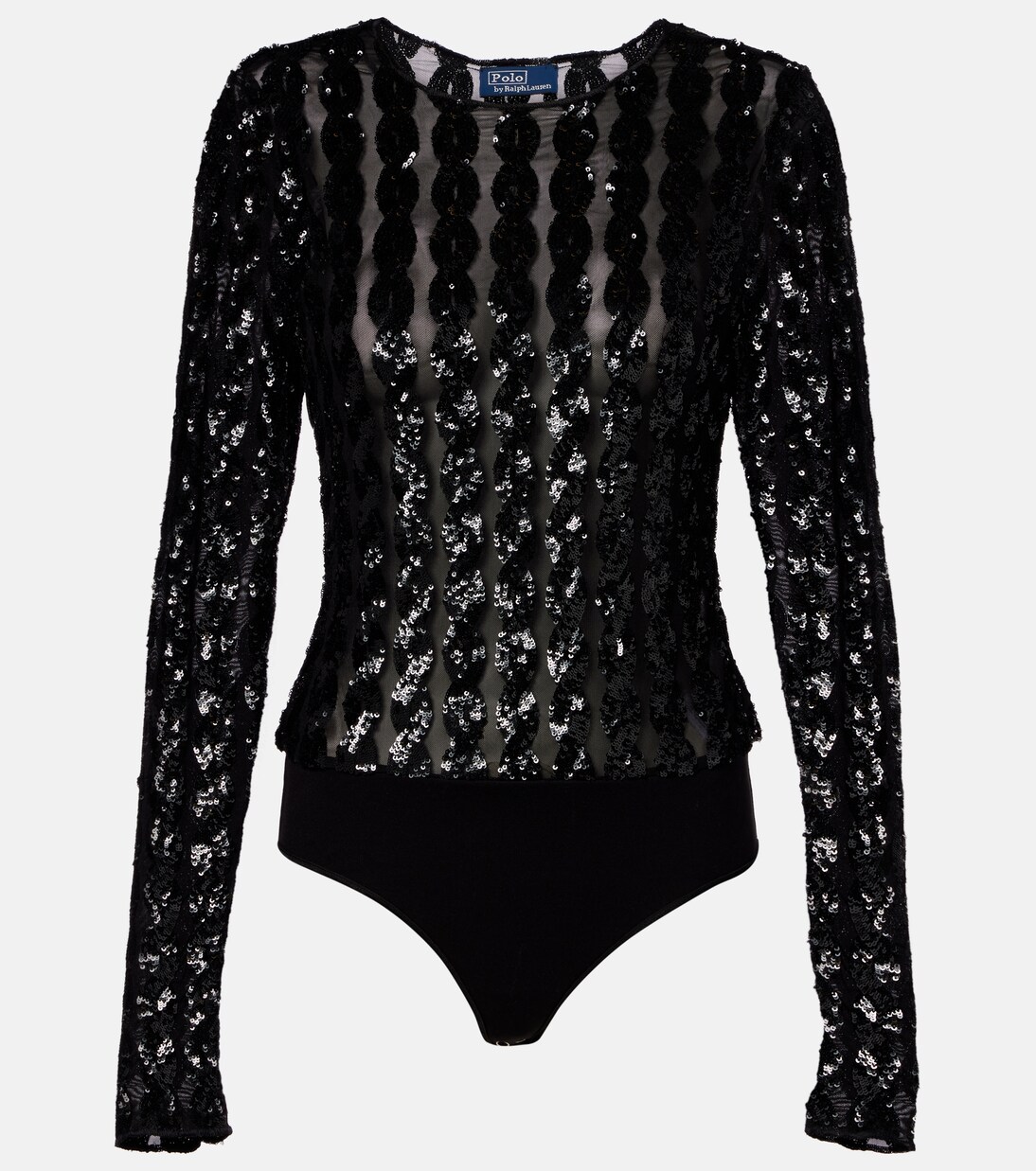 Sequined mesh and jersey bodysuit | Polo Ralph Lauren