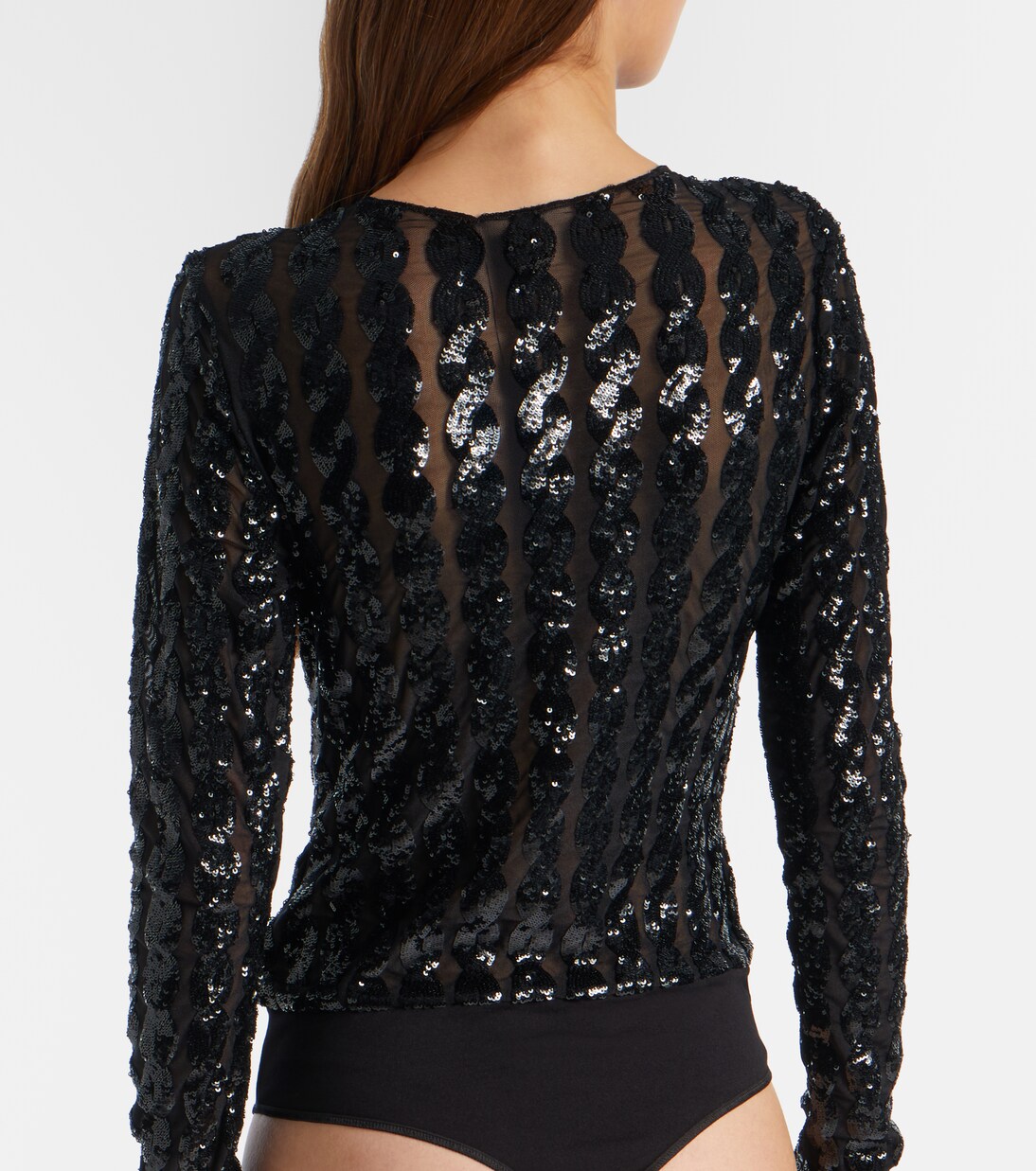 Sequined mesh and jersey bodysuit | Polo Ralph Lauren