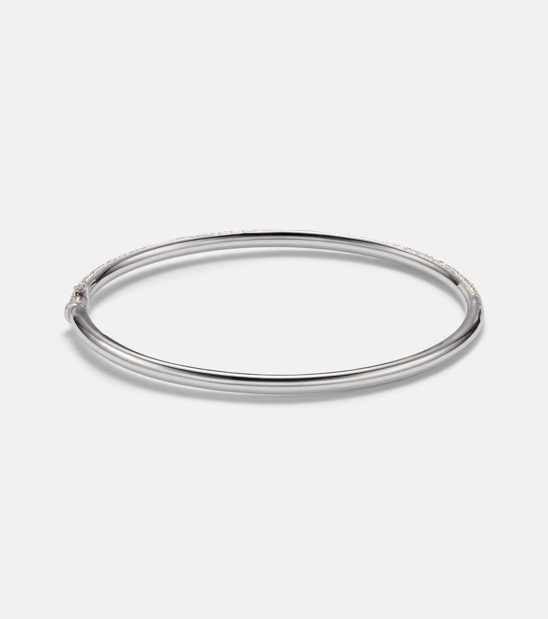Jonc Zèbre 9kt white gold bracelet with diamonds  | Yvonne Léon