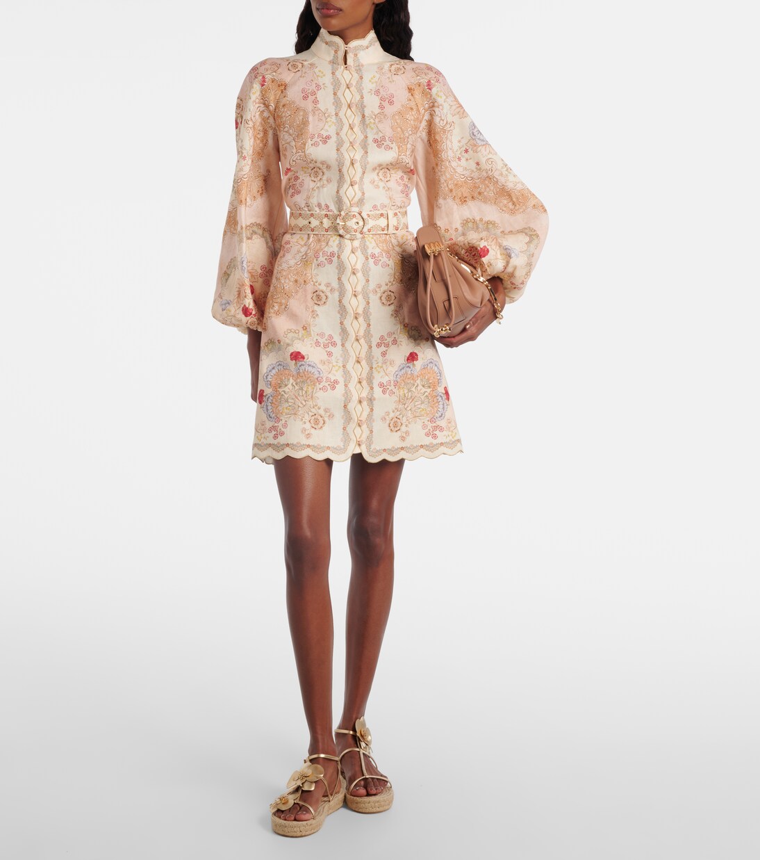 Floral-appliqué leather espadrille sandals | Zimmermann