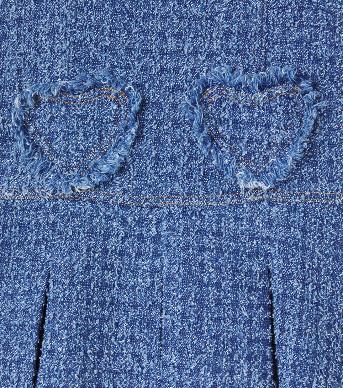 Pleated denim dress | Self-Portrait Kids