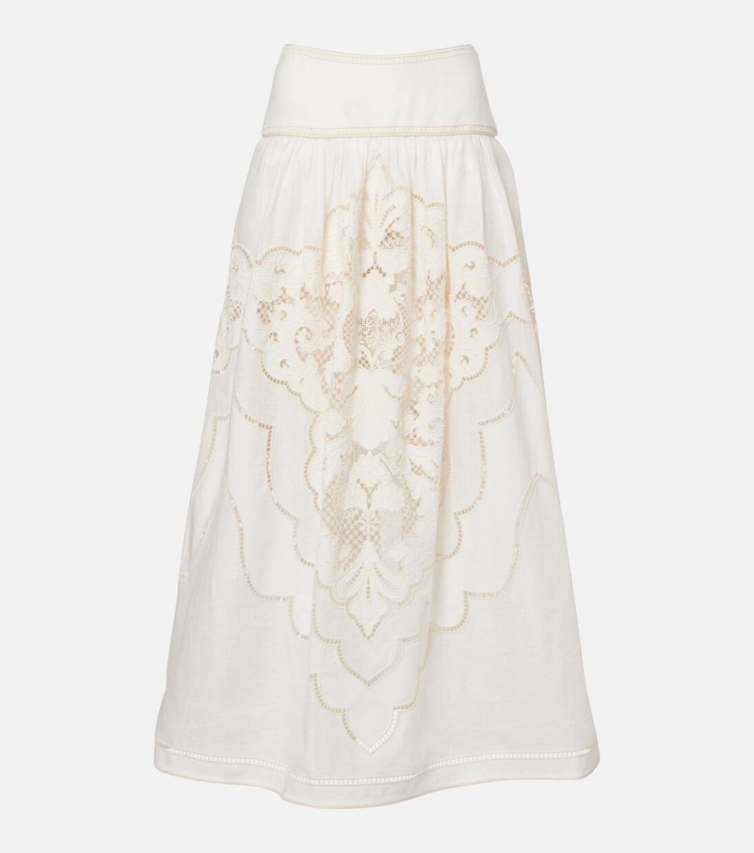 Daylight embroidered linen maxi skirt | Zimmermann
