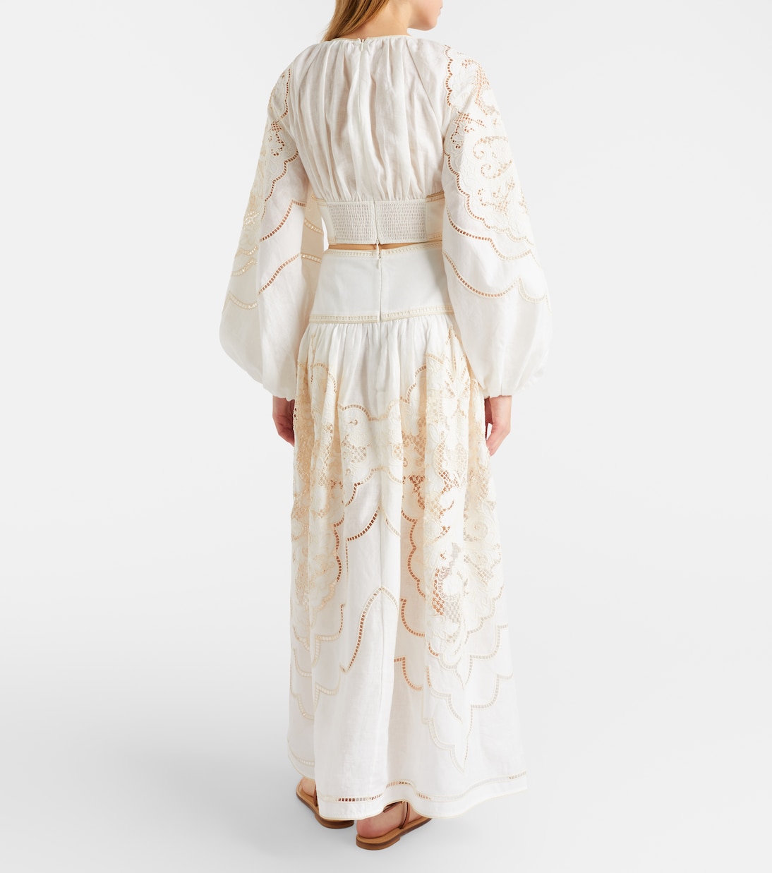 Daylight embroidered linen maxi skirt | Zimmermann