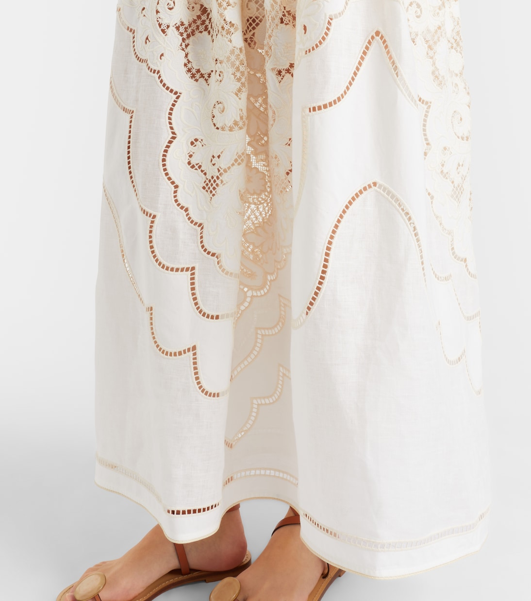 Daylight embroidered linen maxi skirt | Zimmermann
