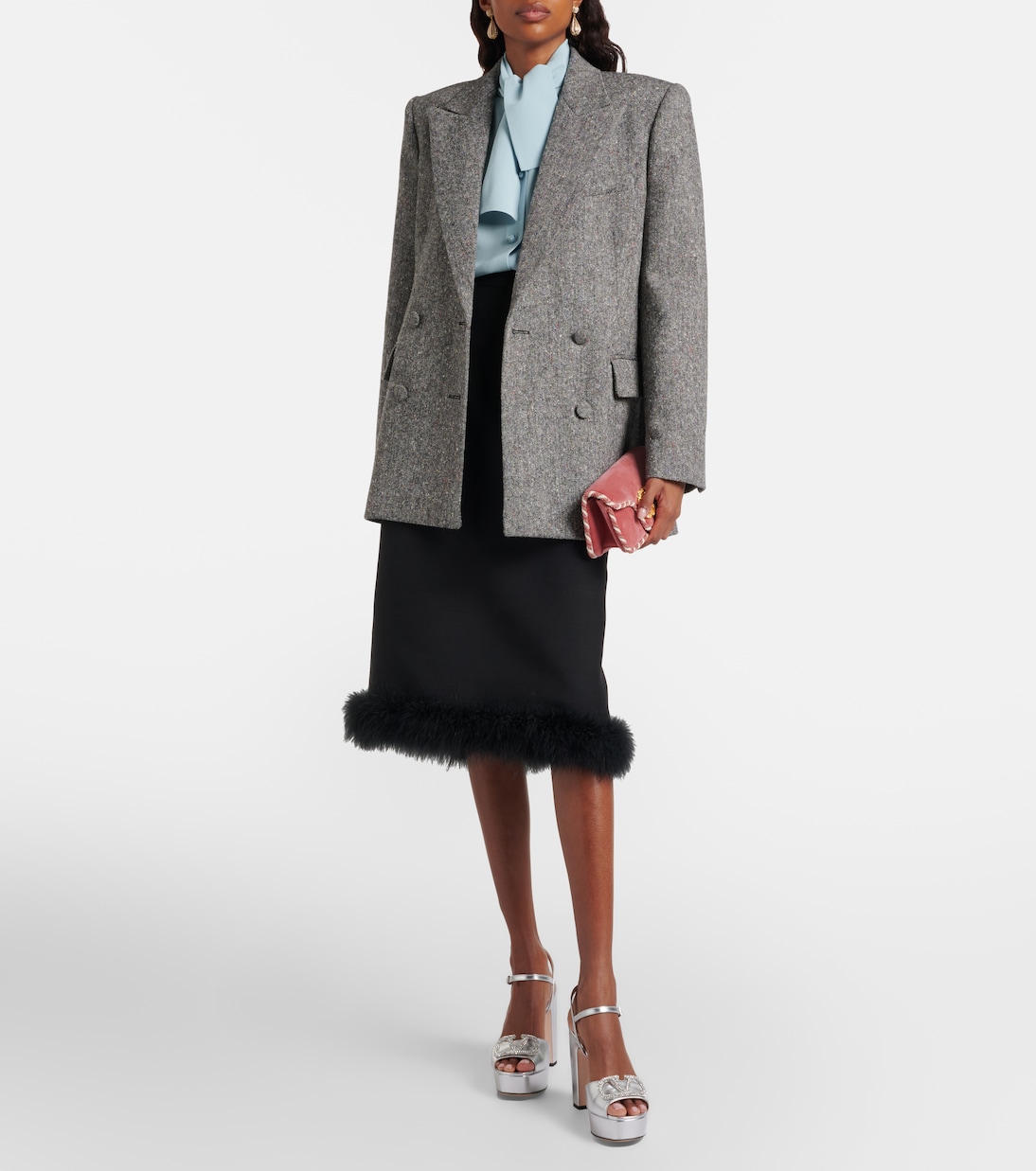 VLogo crystal-embellished leather sandals | Valentino Garavani