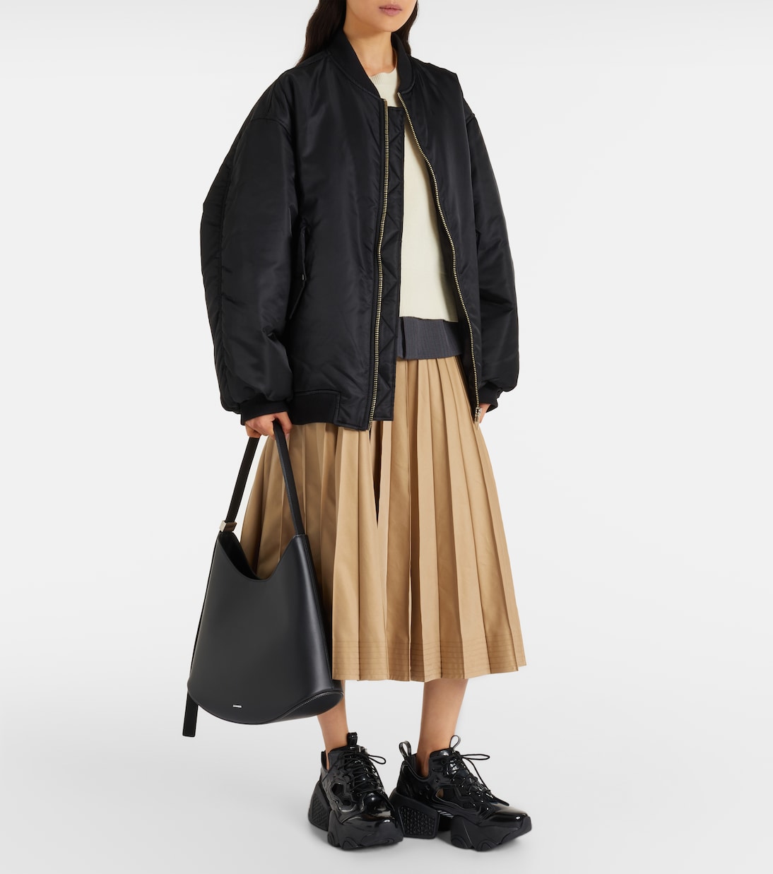Cutout platform sneakers | Noir Kei Ninomiya