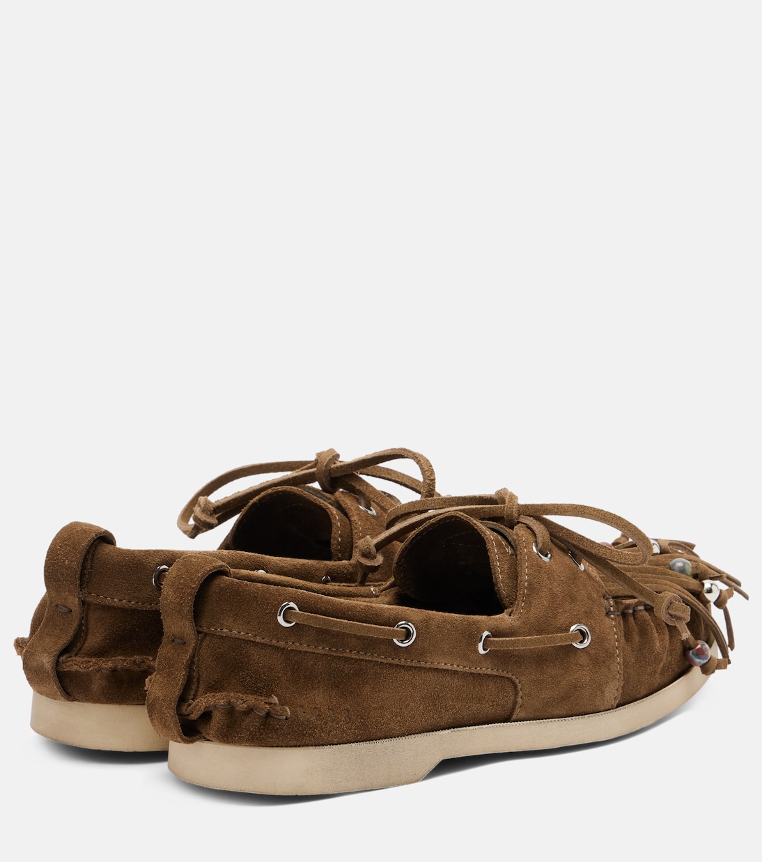 Embellished suede boat shoes | Golden Goose