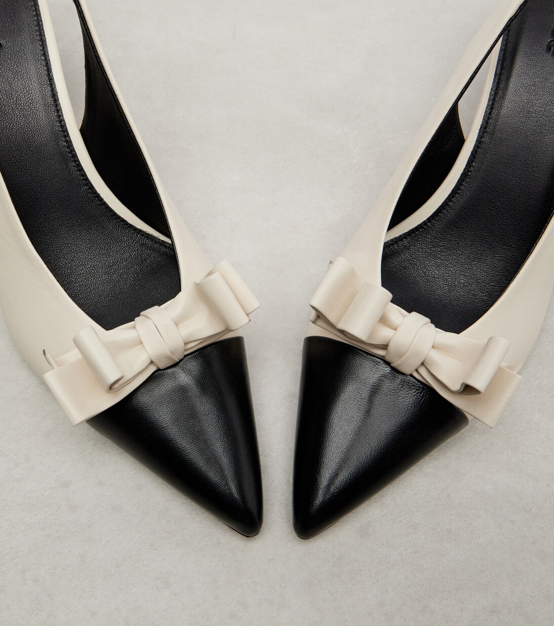 Alba 75 bow-detail leather slingback pumps | Chloé