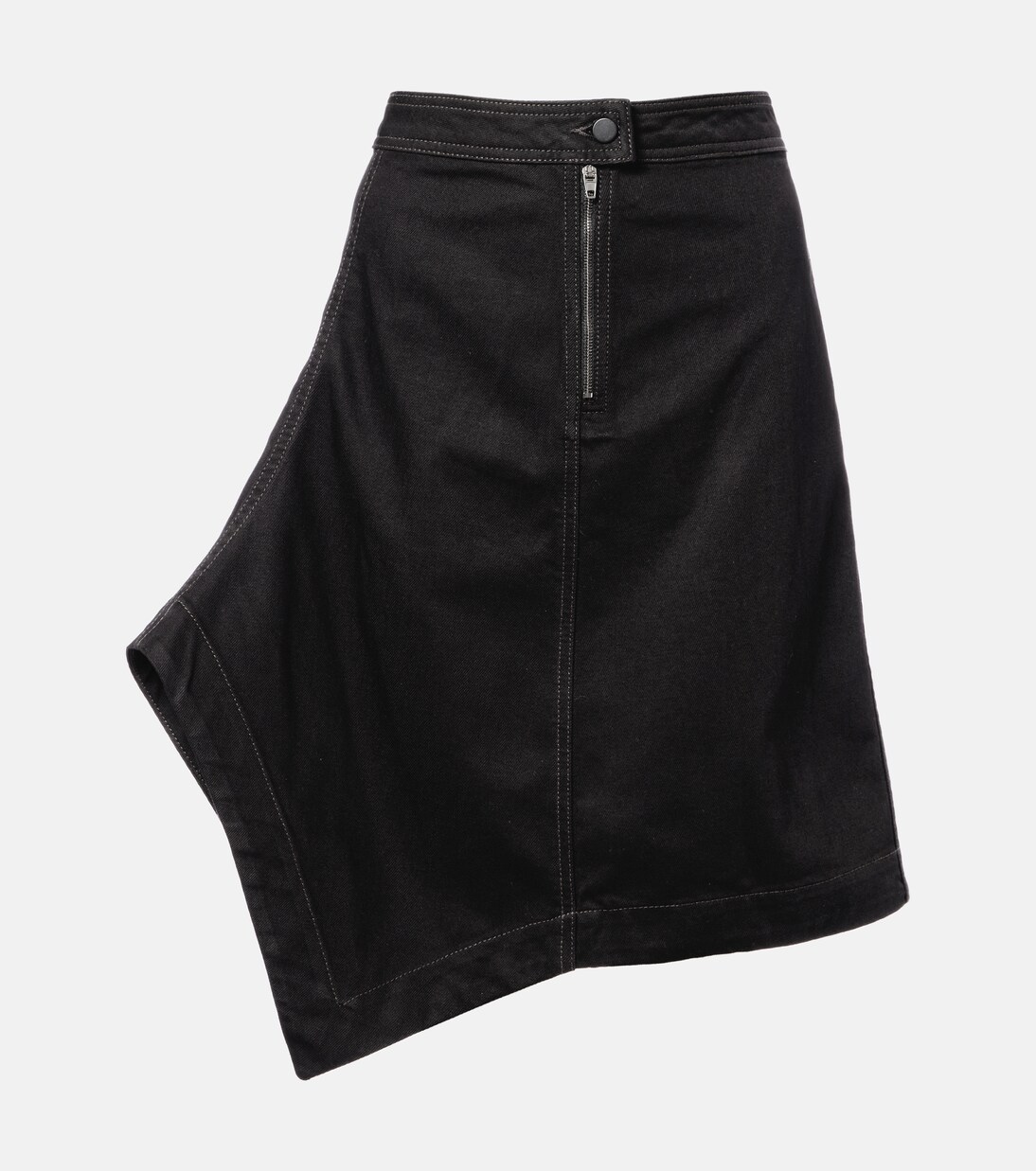 Asymmetric denim midi skirt | Lemaire